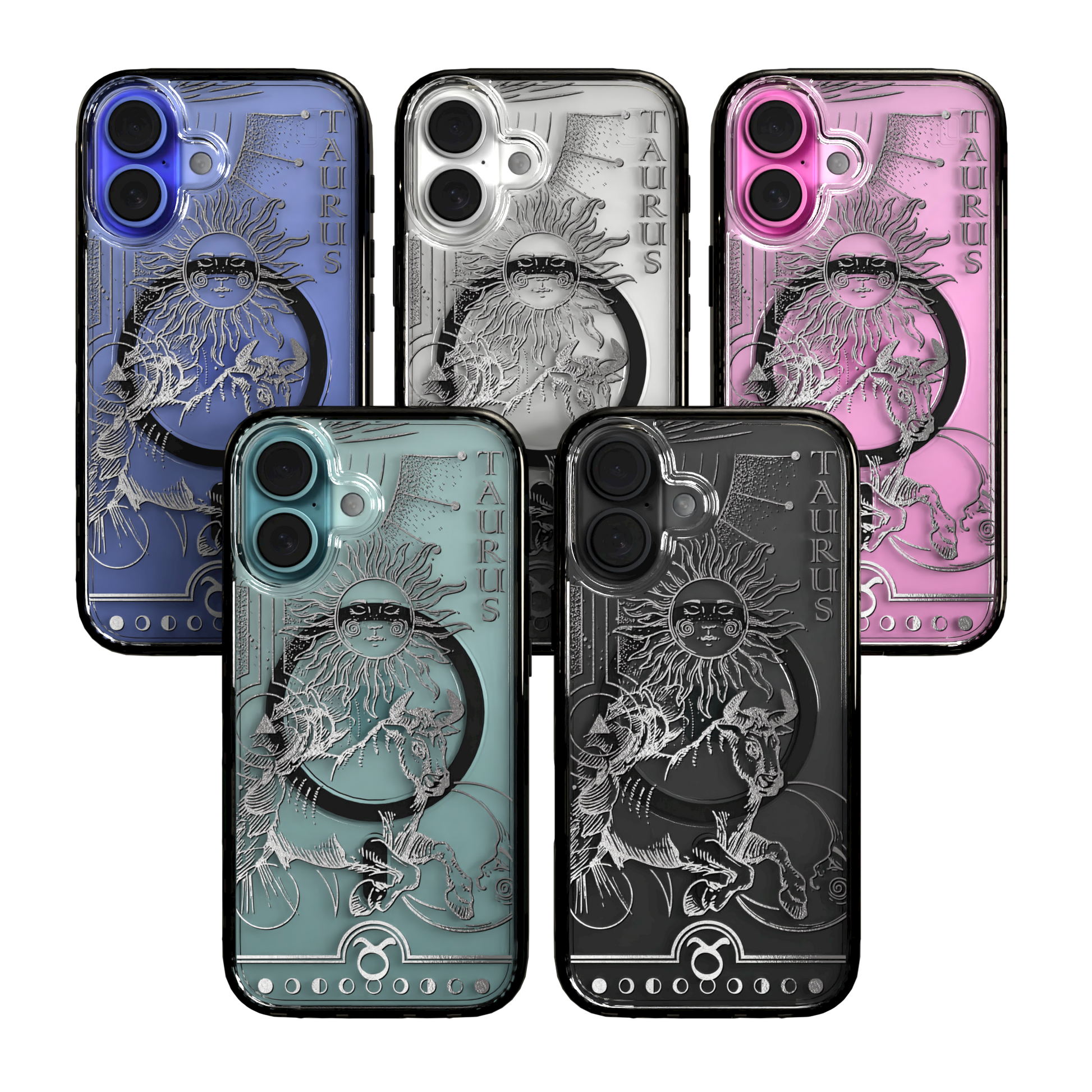 iPhone 16 Series | MagSafe | Zodiac Collection | Taurus Taurus Silver / iPhone 16 / Black