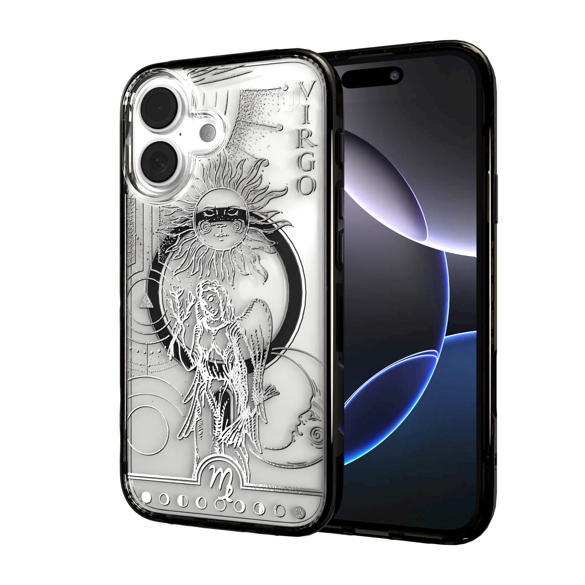 iPhone 16 Series | MagSafe | Zodiac Collection | Virgo Virgo Silver / iPhone 16 / Black
