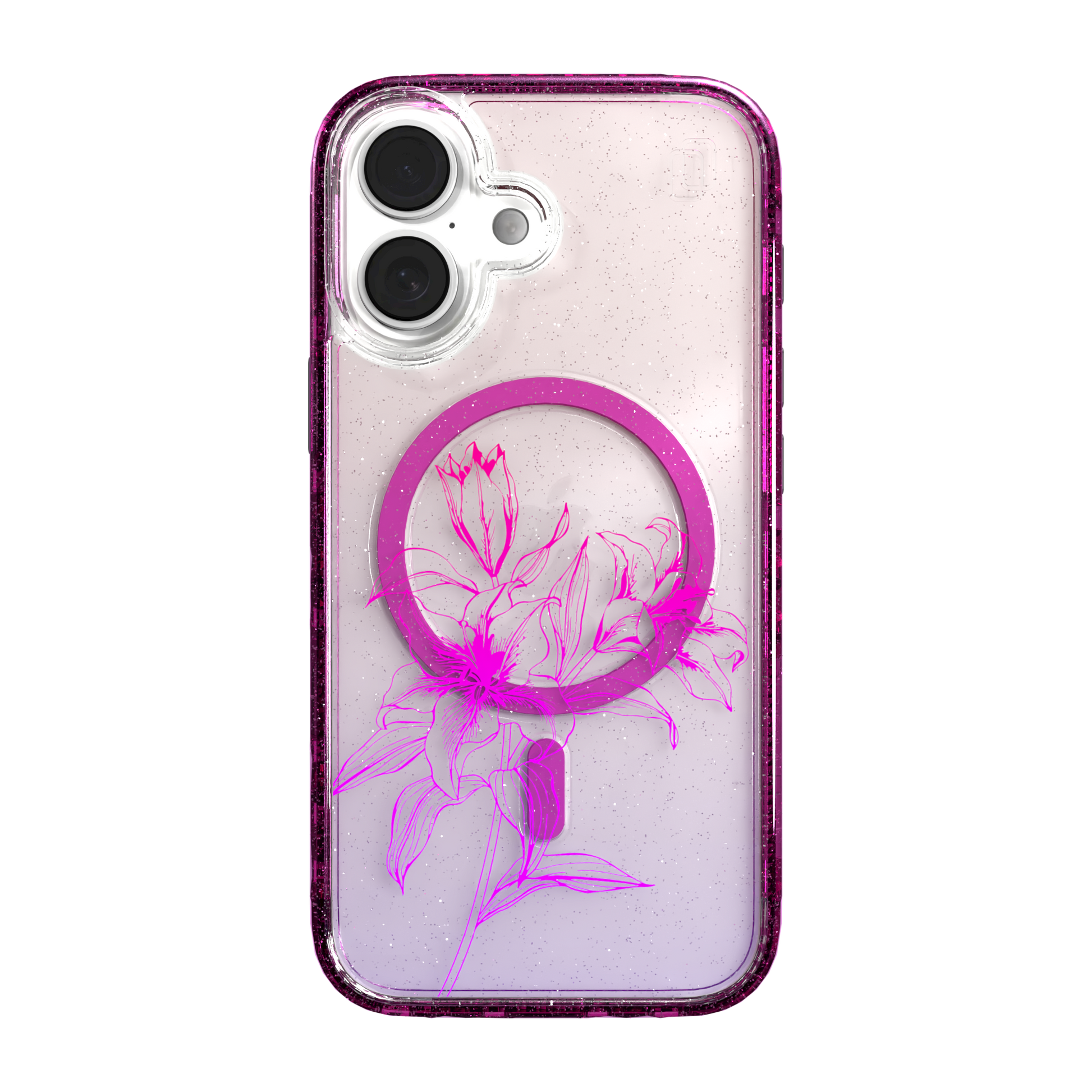 iPhone 16 Series | MagSafe | Ombre Bouquet Case Collection | Pink & Purple Prism Pink Prism / iPhone 16 / Red