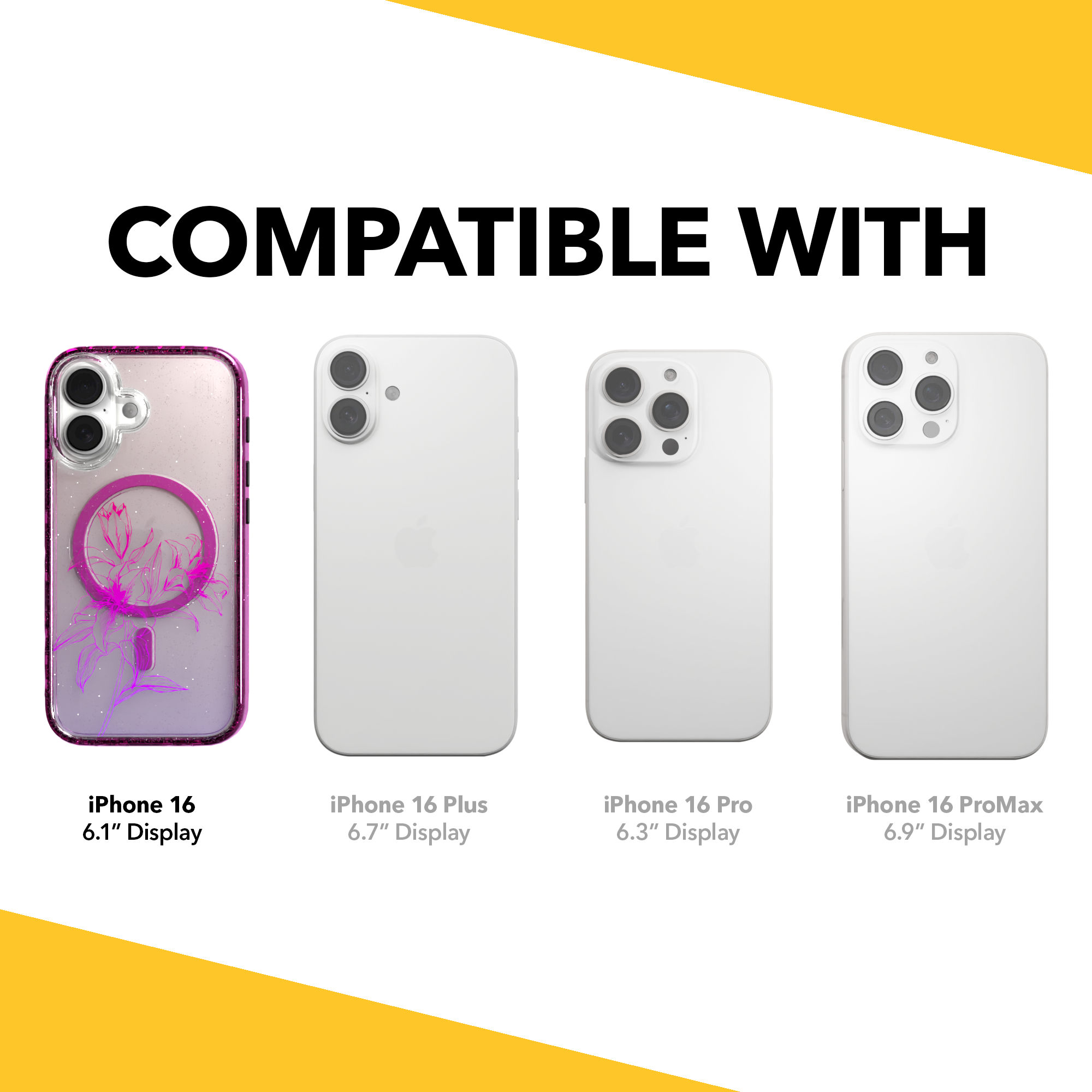 iPhone 16 Series | MagSafe | Ombre Bouquet Case Collection | Pink & Purple Prism Pink Prism / iPhone 16 / Red