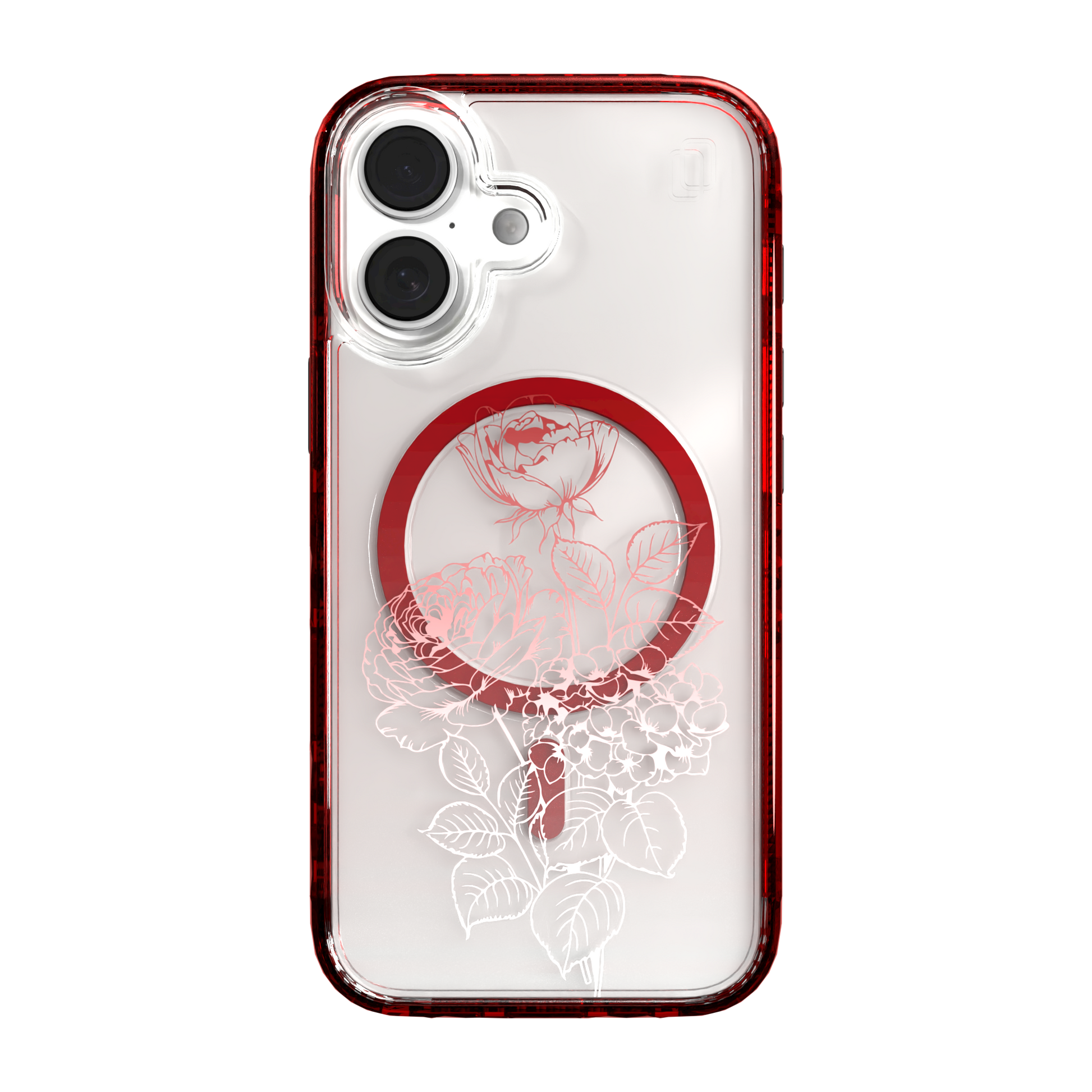 iPhone 16 Series | MagSafe | Ombre Bouquet Case Collection | Red Rosewood Radience Rosewood Radiance / iPhone 16 / Red