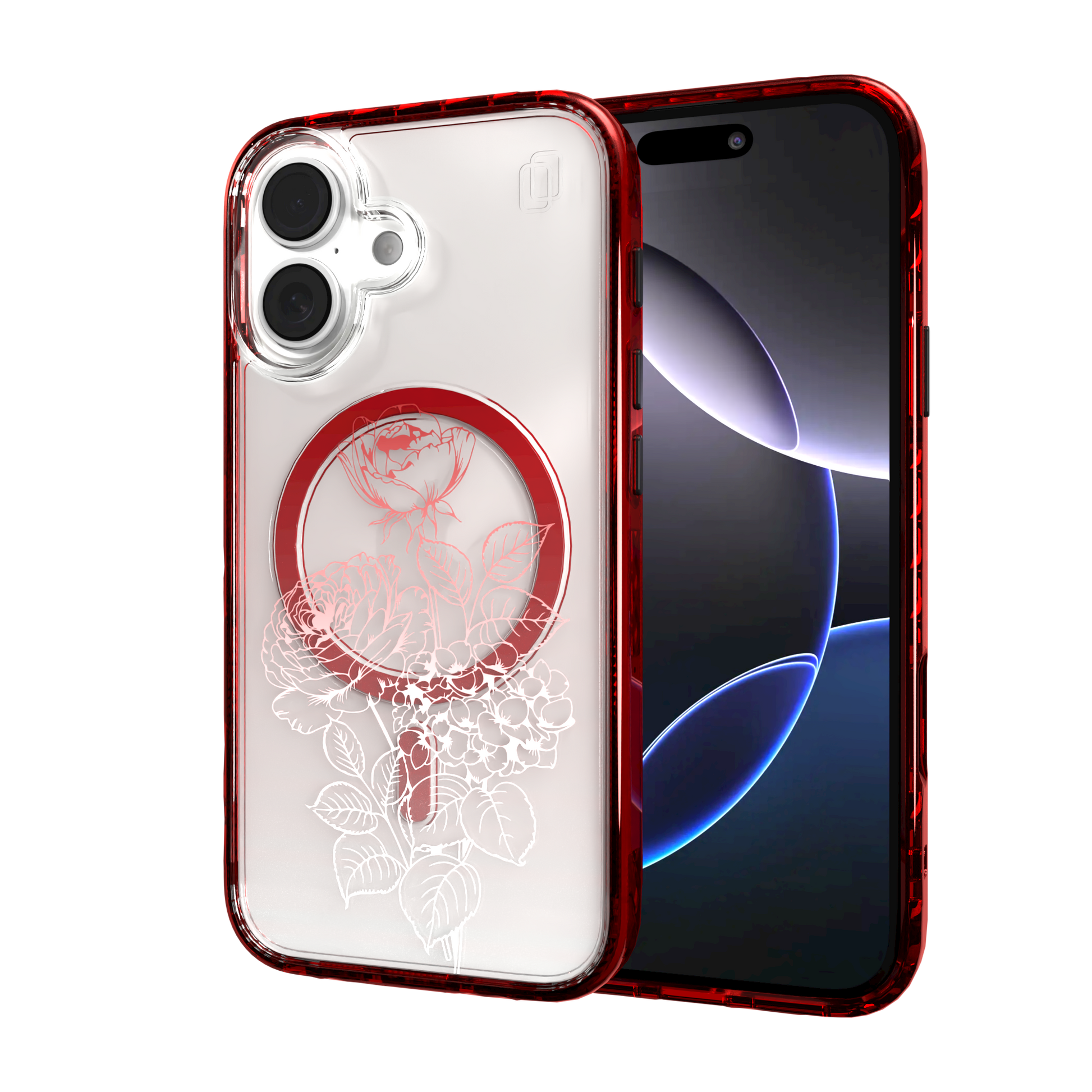 iPhone 16 Series | MagSafe | Ombre Bouquet Case Collection | Red Rosewood Radience Rosewood Radiance / iPhone 16 / Red