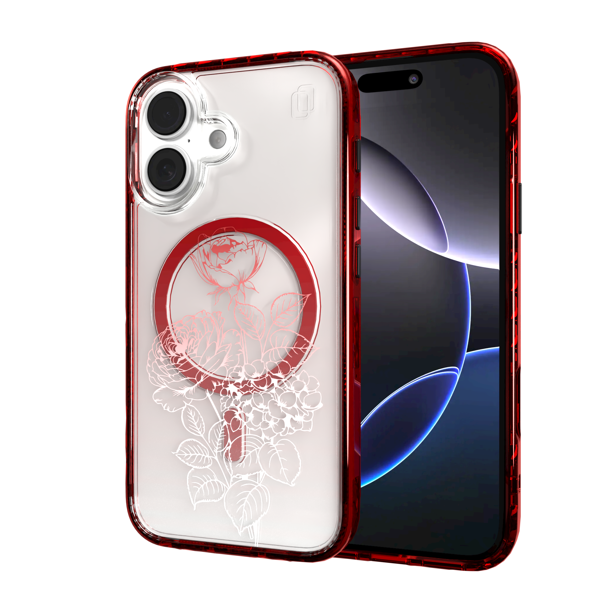 iPhone 16 Series | MagSafe | Ombre Bouquet Case Collection | Red Rosewood Radience Rosewood Radiance / iPhone 16 / Red
