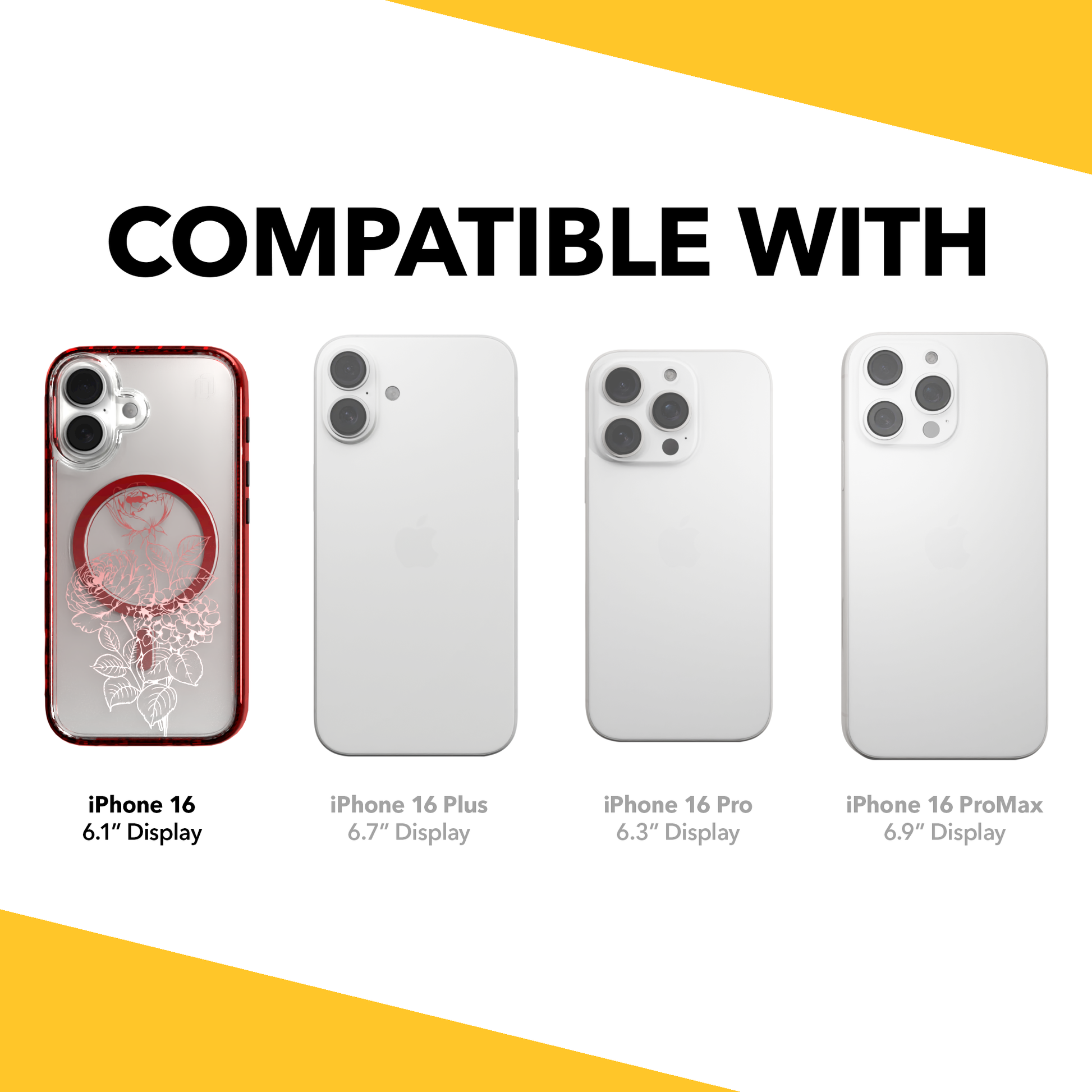 iPhone 16 Series | MagSafe | Ombre Bouquet Case Collection | Red Rosewood Radience Rosewood Radiance / iPhone 16 / Red