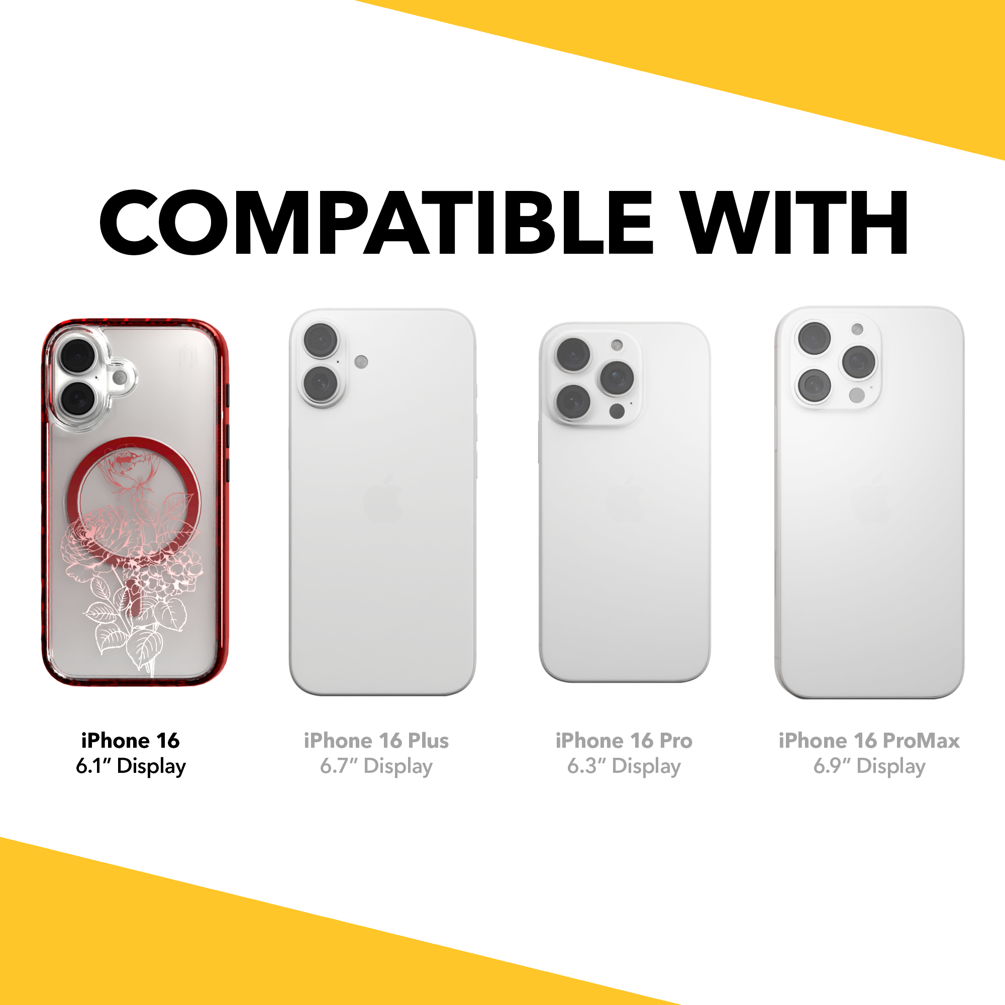 iPhone 16 Series | MagSafe | Ombre Bouquet Case Collection | Red Rosewood Radience Rosewood Radiance / iPhone 16 / Red
