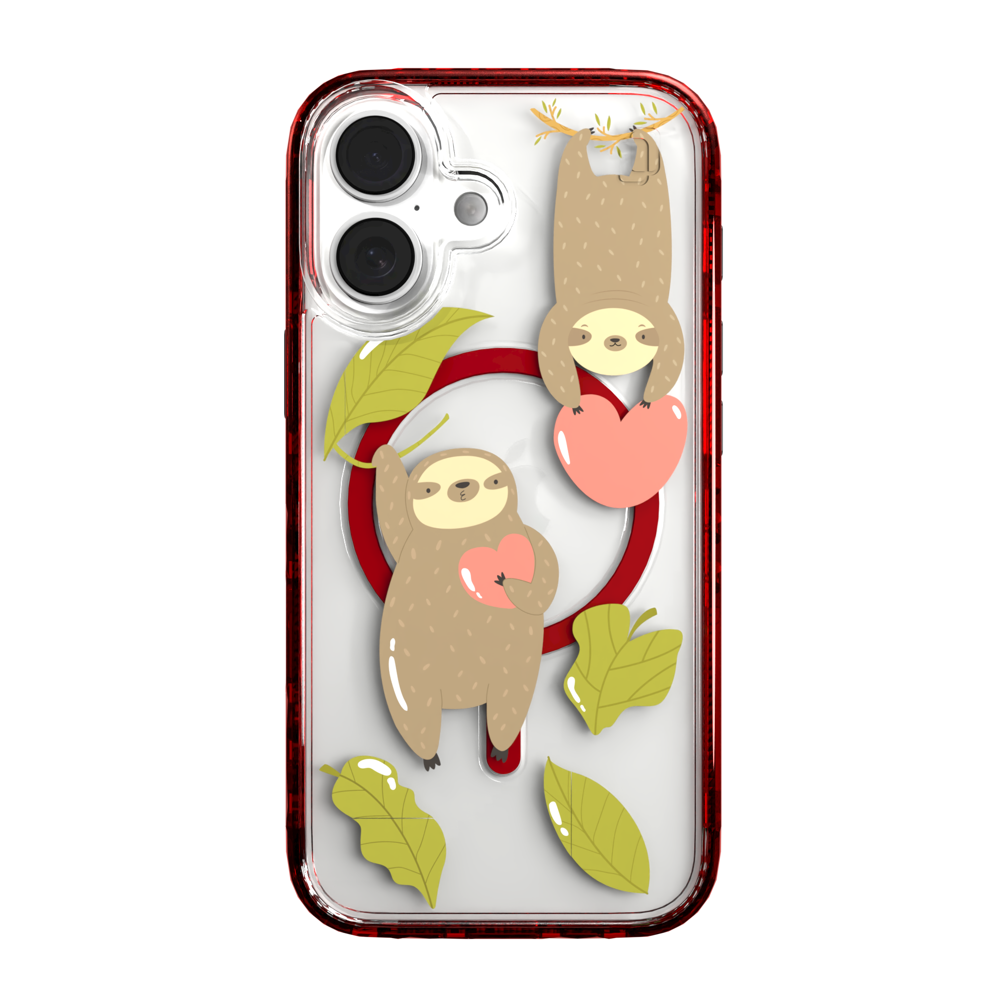 iPhone 16 Series | MagSafe | Sloth Case Collection | Slothy Vibes Slothy Vibes / iPhone 16 / Red