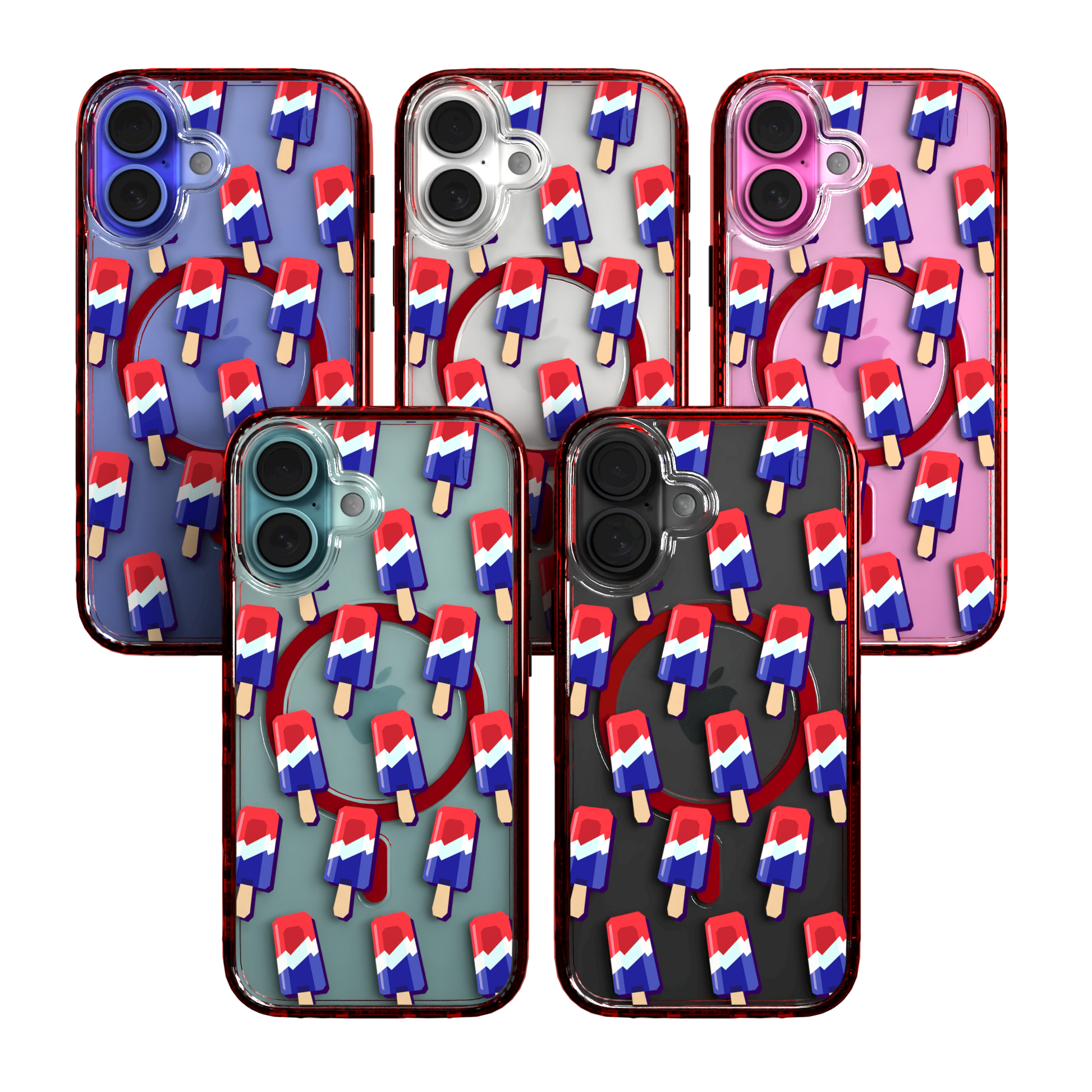 iPhone 16 Series | MagSafe | Summer Vibes Case Collection | Patriot Popsicle Patriot Popsicle / iPhone 16 / Red