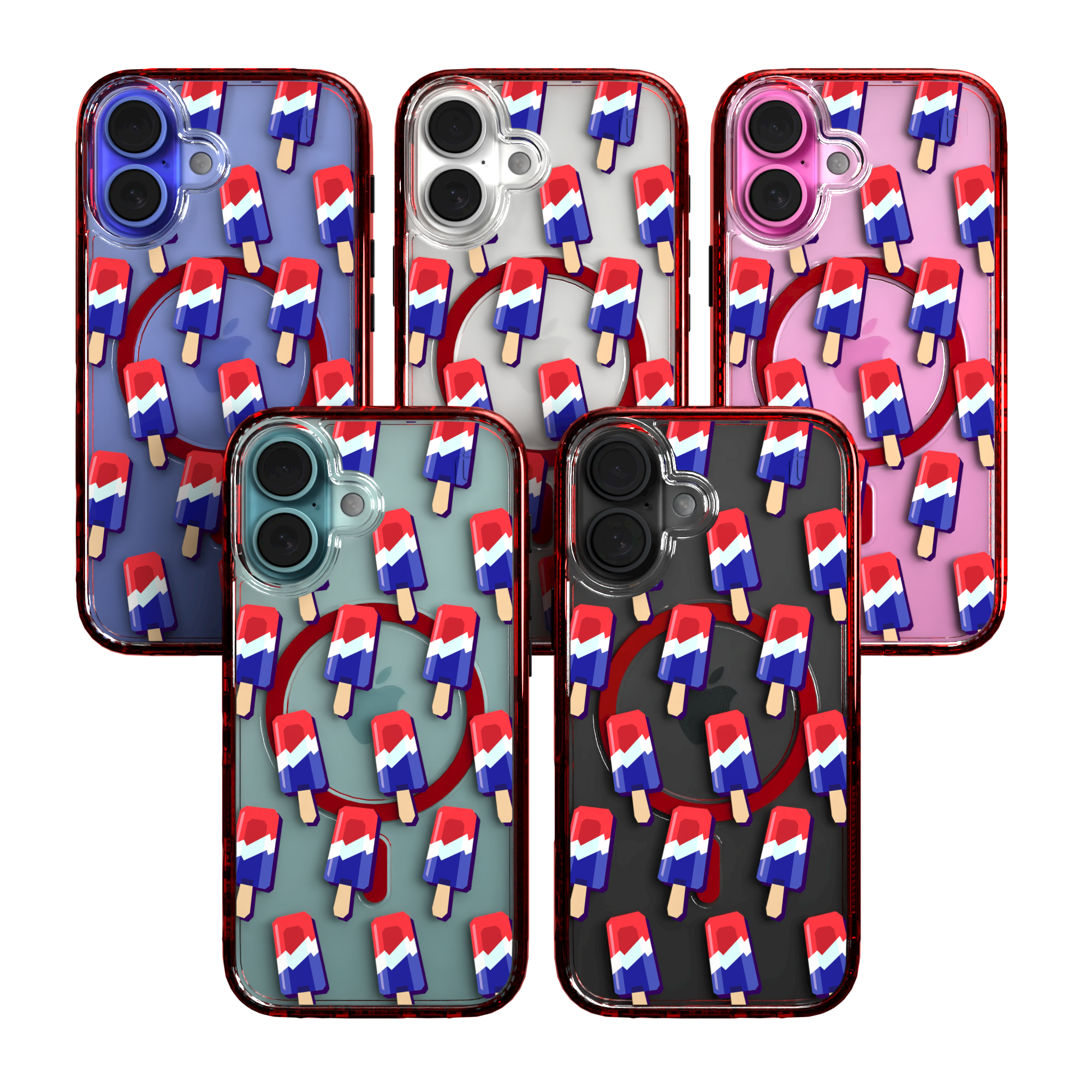 iPhone 16 Series | MagSafe | Summer Vibes Case Collection | Patriot Popsicle Patriot Popsicle / iPhone 16 / Red