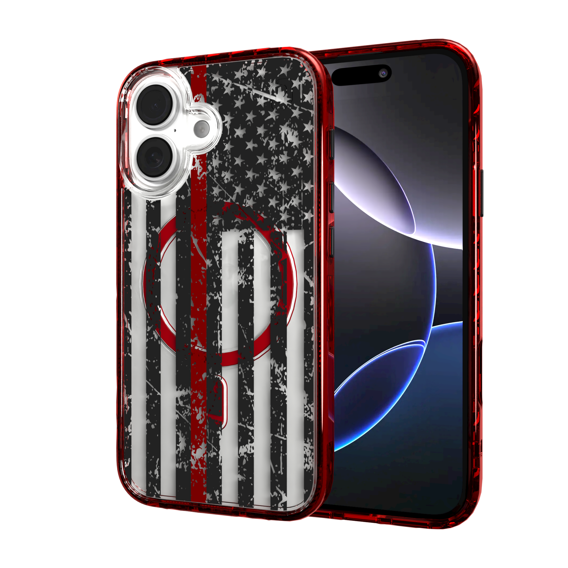 iPhone 16 Series | MagSafe | Red, White & Blue Case Collection | Thin Red Line Red Line / iPhone 16 / Red