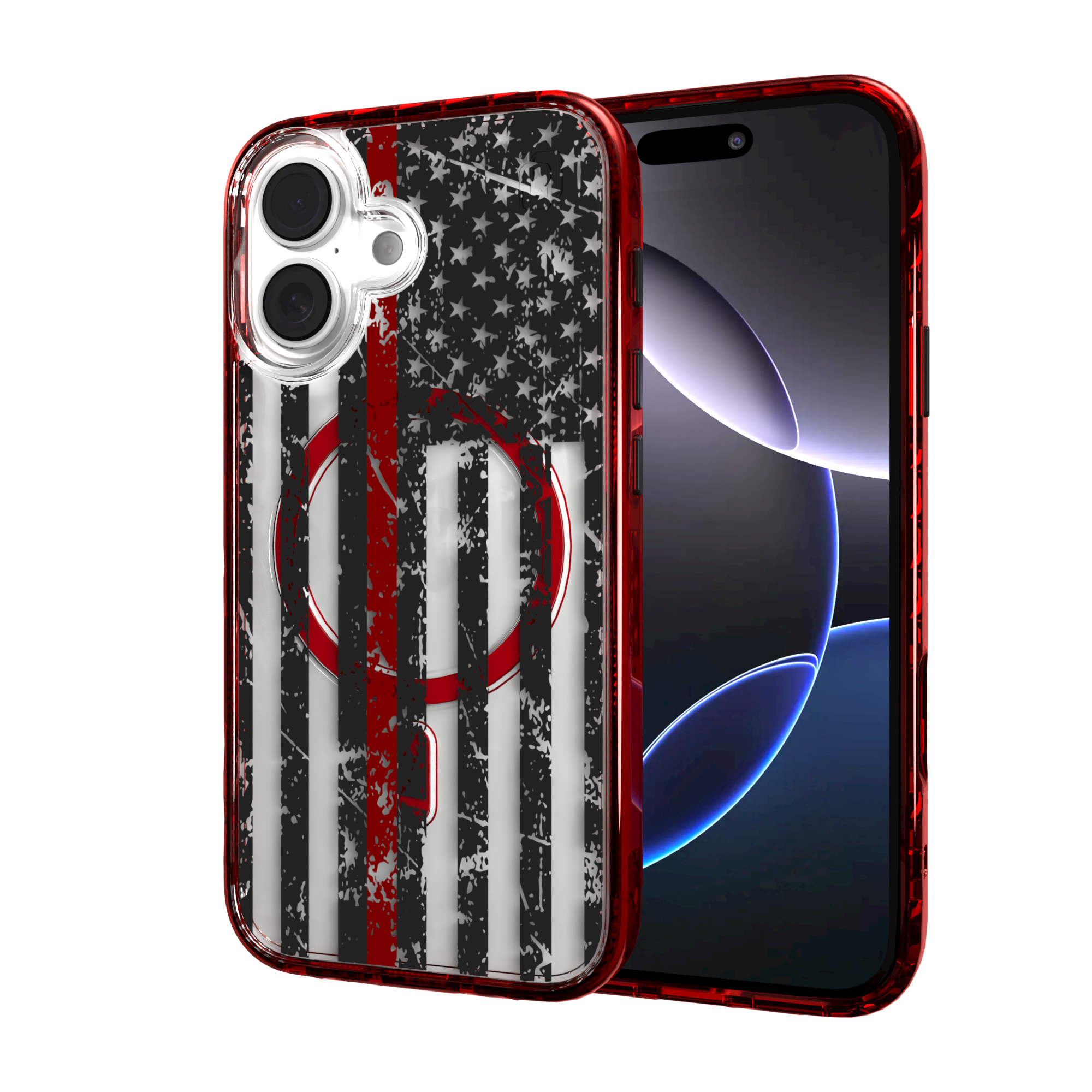 iPhone 16 Series | MagSafe | Red, White & Blue Case Collection | Thin Red Line Red Line / iPhone 16 / Red