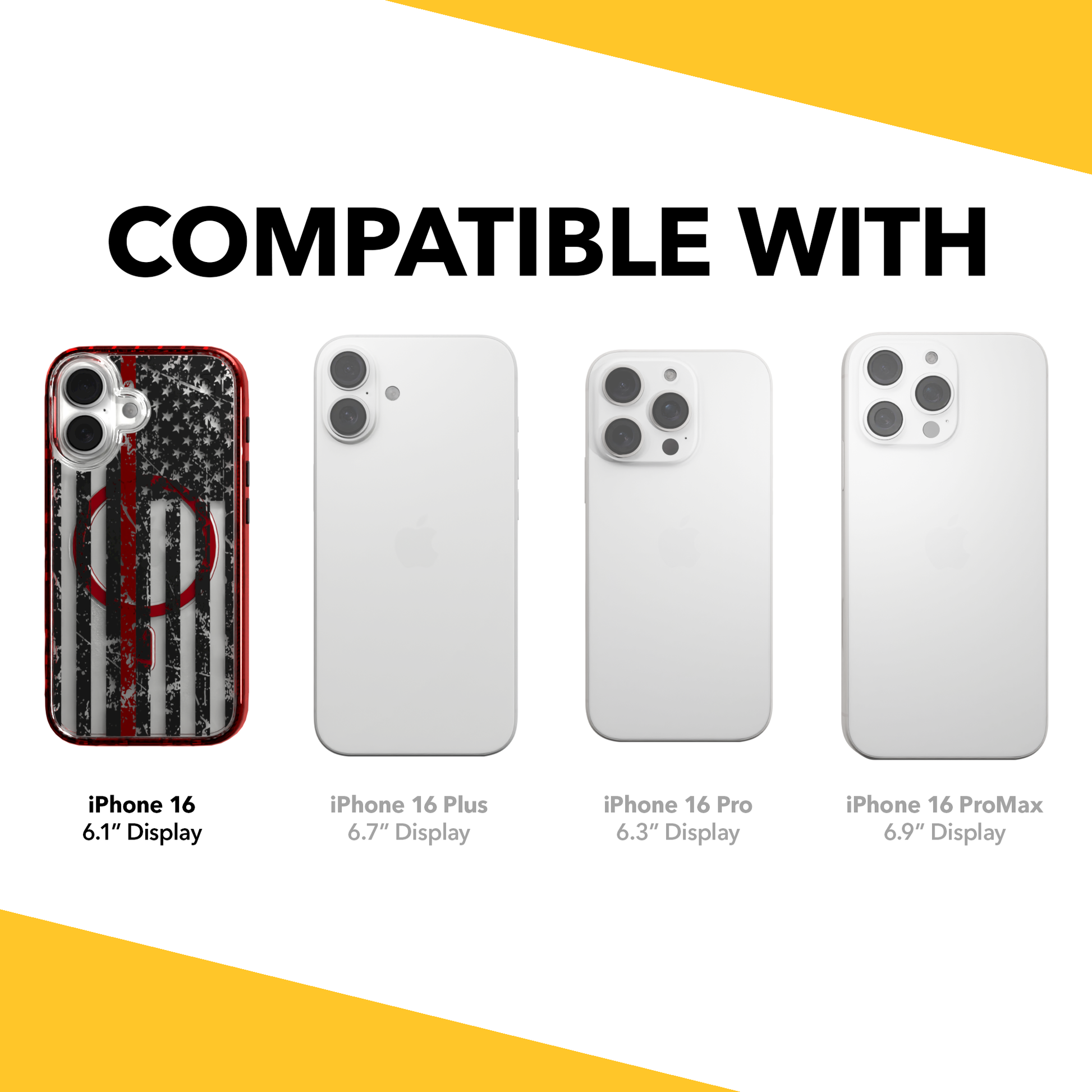iPhone 16 Series | MagSafe | Red, White & Blue Case Collection | Thin Red Line Red Line / iPhone 16 / Red