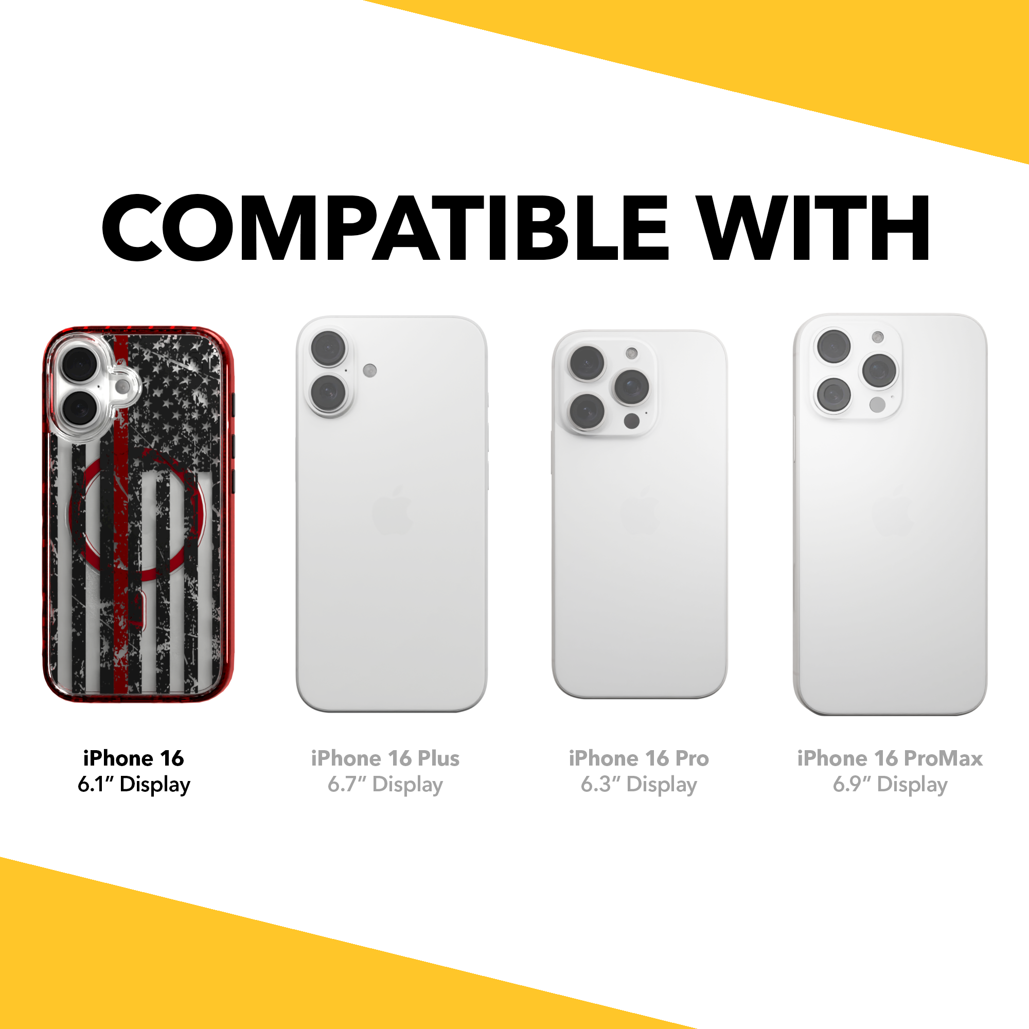 iPhone 16 Series | MagSafe | Red, White & Blue Case Collection | Thin Red Line Red Line / iPhone 16 / Red