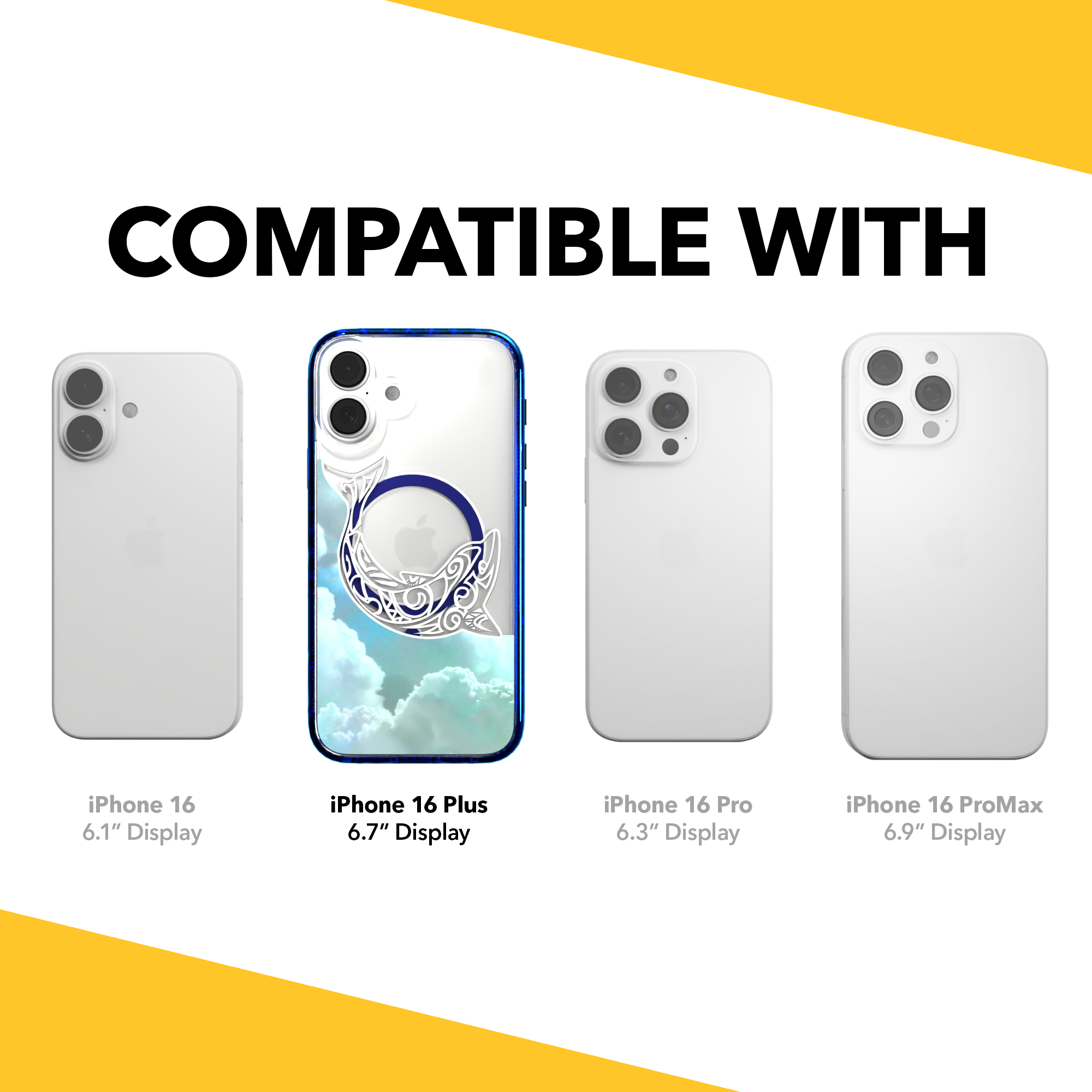 iPhone 16 Series | MagSafe | Coastal Case Collection | White & Teal Dolphine Dolphin / iPhone 16 Plus / Blue