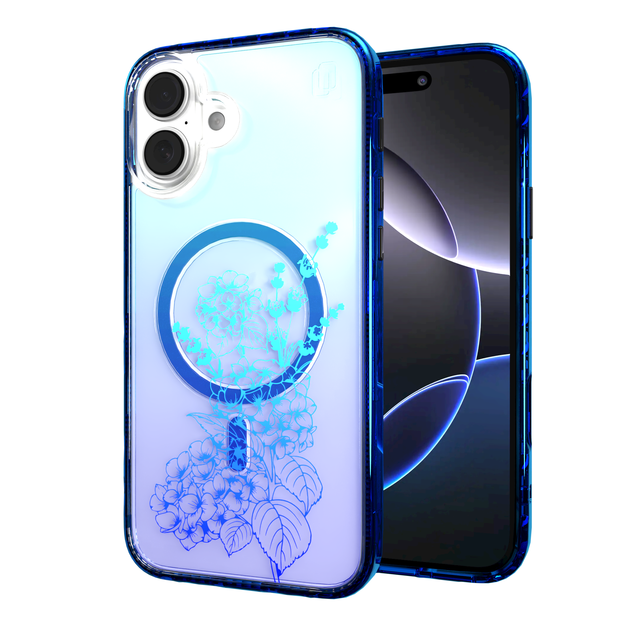 iPhone 16 Series | MagSafe | Ombre Bouquet Case Collection | Indigo Infusion Indigo Infusion / iPhone 16 Plus / Blue