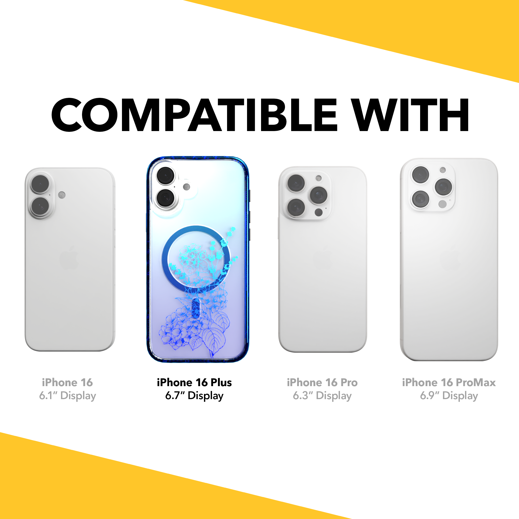 iPhone 16 Series | MagSafe | Ombre Bouquet Case Collection | Indigo Infusion Indigo Infusion / iPhone 16 Plus / Blue