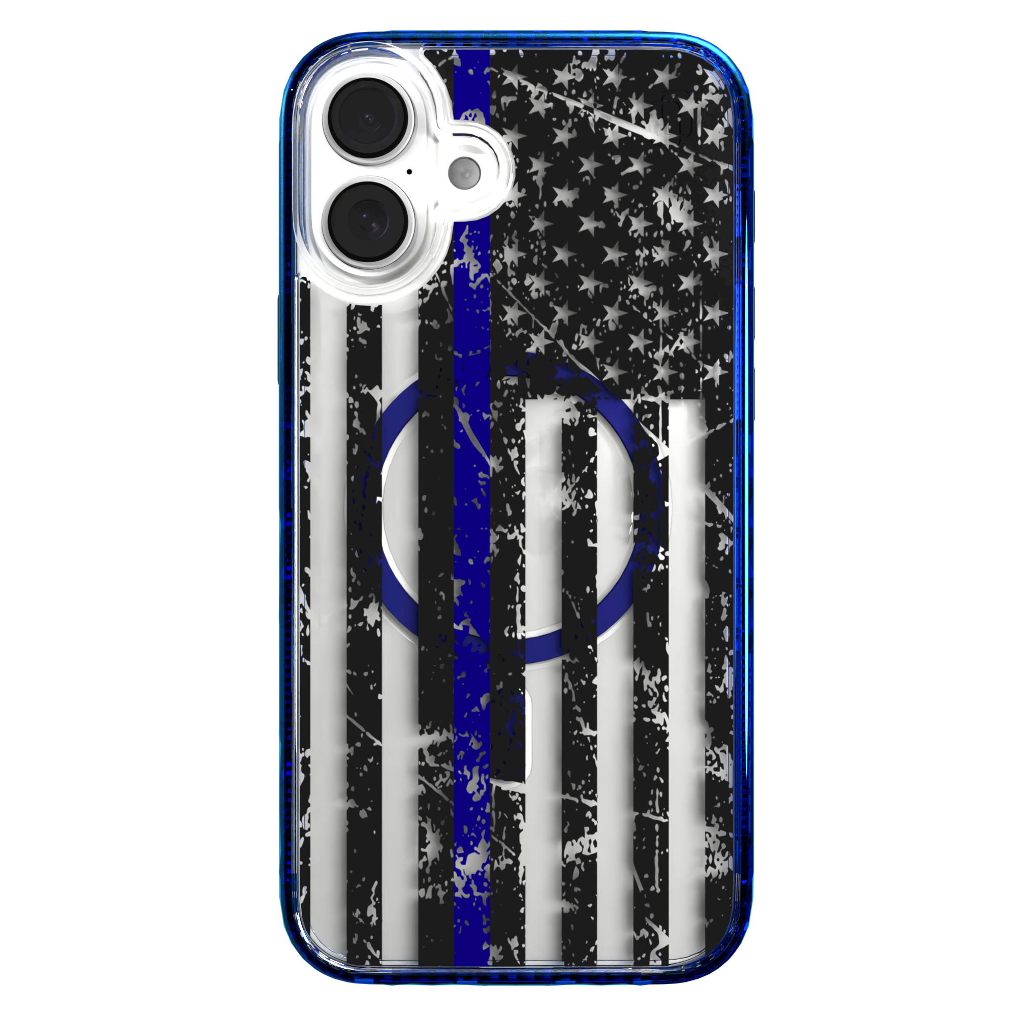 iPhone 16 Series | MagSafe | Red, White & Blue Case Collection | Thin Blue Line Blue Line / iPhone 16 Plus / Blue