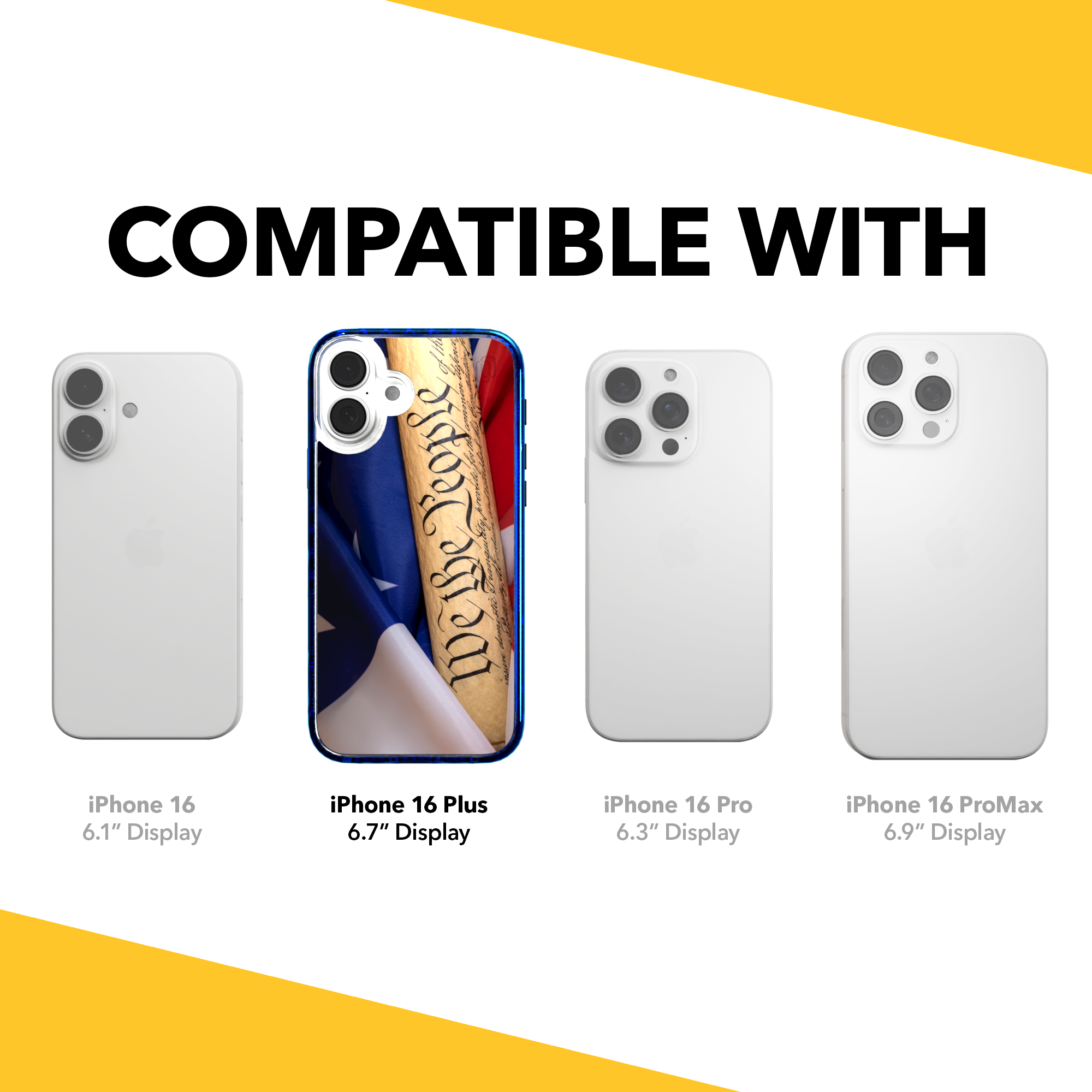 iPhone 16 Series | MagSafe | Red, White & Blue Case Collection | We The People American Flag United We Stand / iPhone 16 Plus / Blue