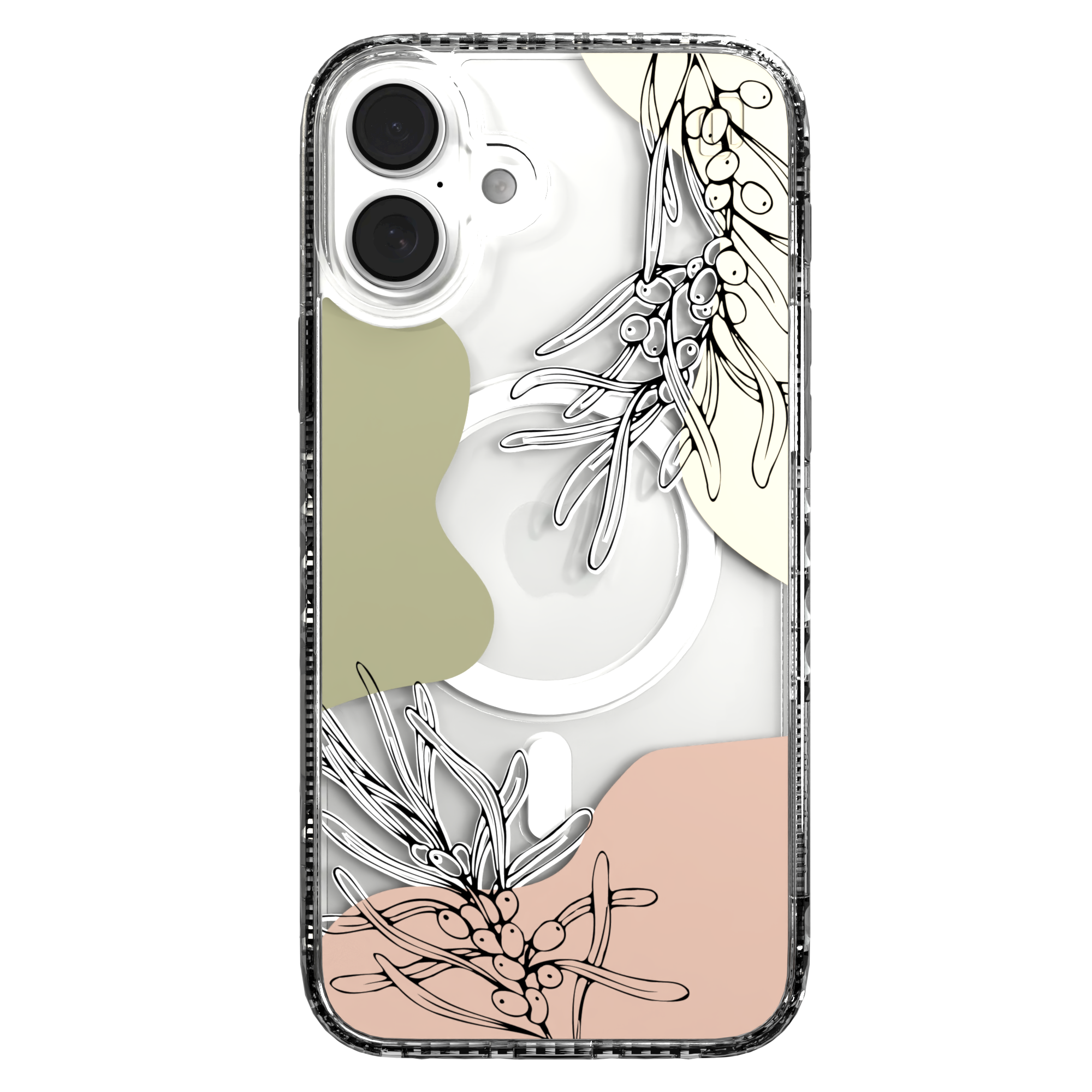iPhone 16 Series | MagSafe | Botanical Fusion Abstract Case | Pastel Fall Vistas