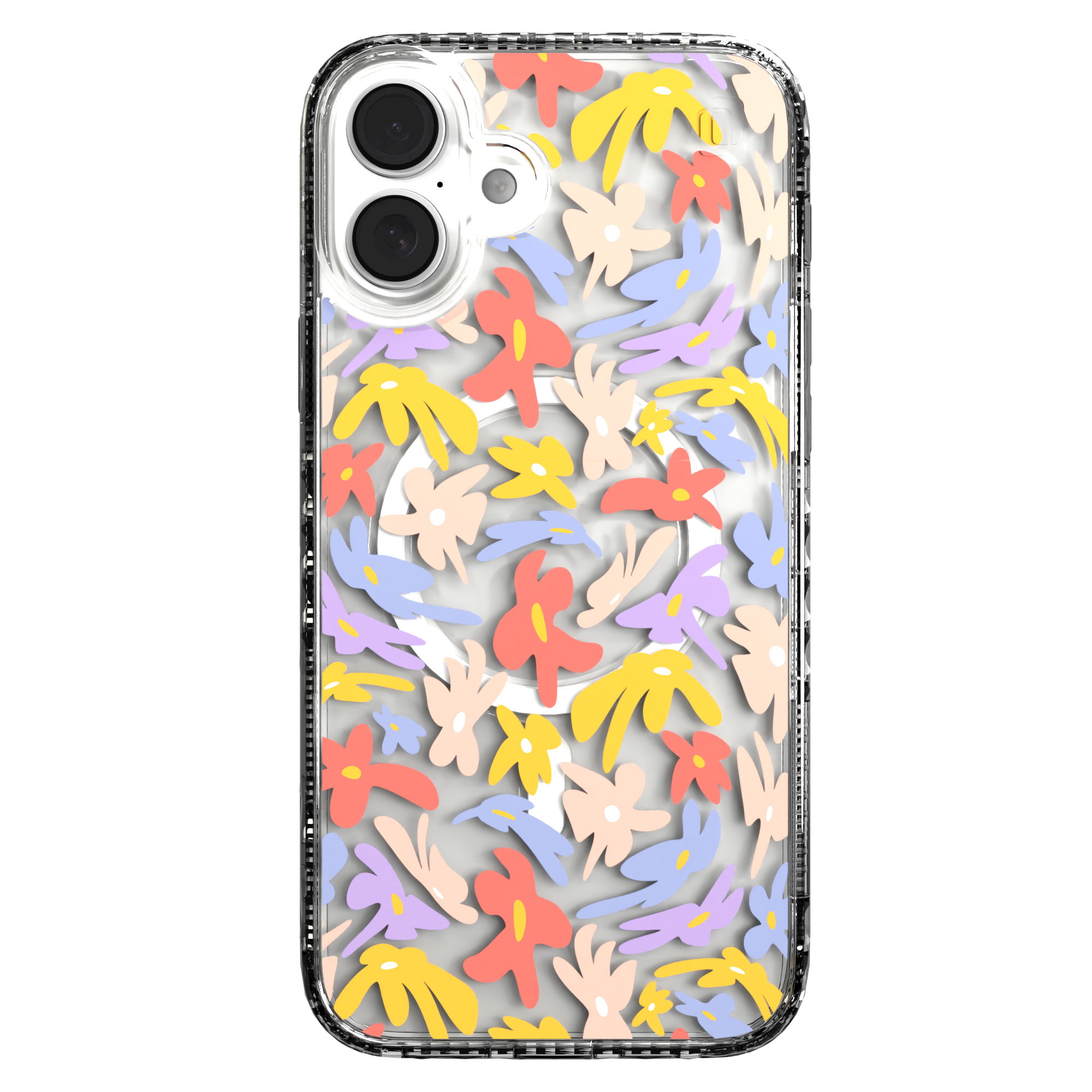 iPhone 16 Series | MagSafe | Flower Case Collection | Trippy Flower Petal Dreams Petal Dreams / iPhone 16 Plus / Clear