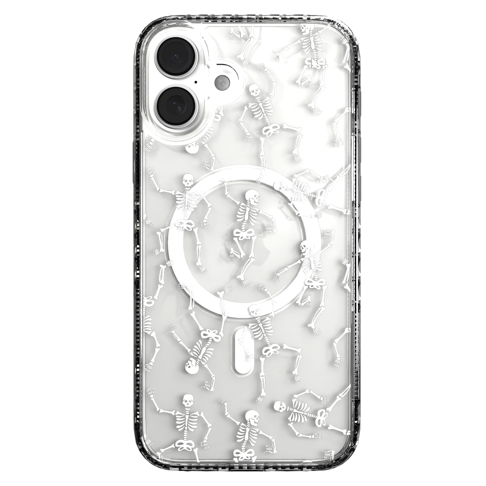 iPhone 16 Series | MagSafe | Halloween Case | Dancing Skeletons Dancing Skeletons / iPhone 16 Plus / Clear