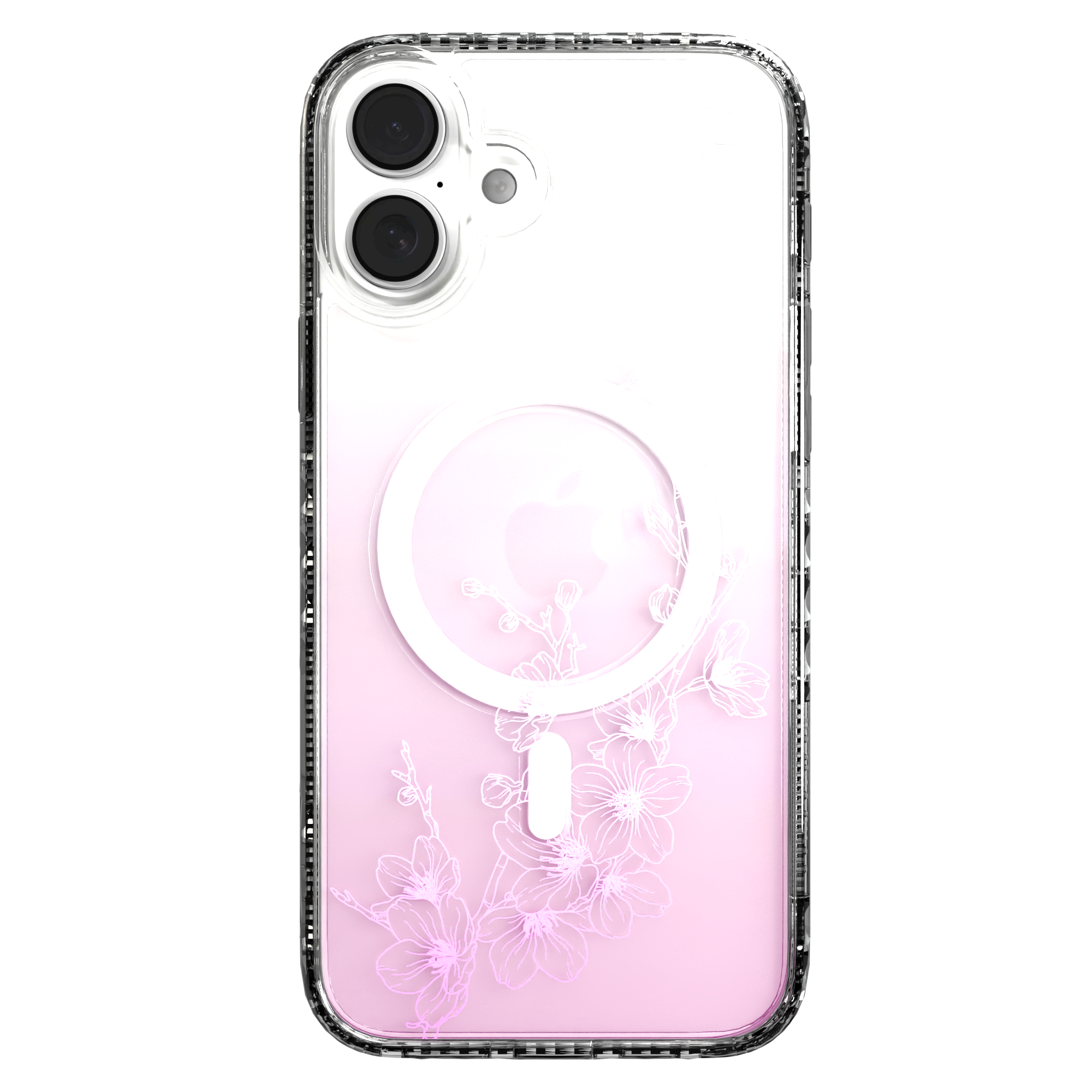 iPhone 16 Series | MagSafe | Ombre Bouquet Case Collection | Ballet Blush Pink Ballet Blush / iPhone 16 Plus / Clear