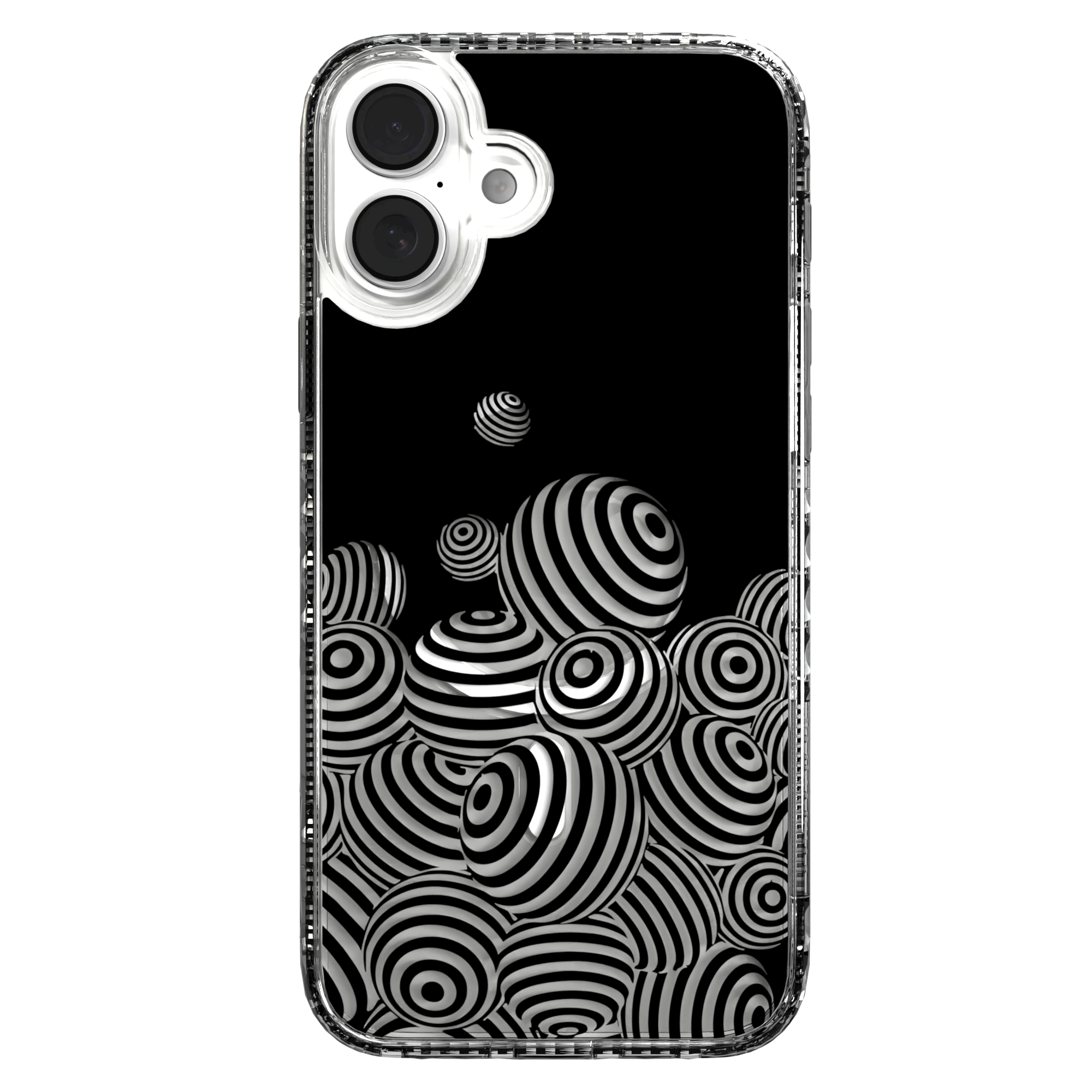iPhone 16 Series | MagSafe | Monochromatic Collection | 3D Orb Swirl Ballpit / iPhone 16 Plus / Clear