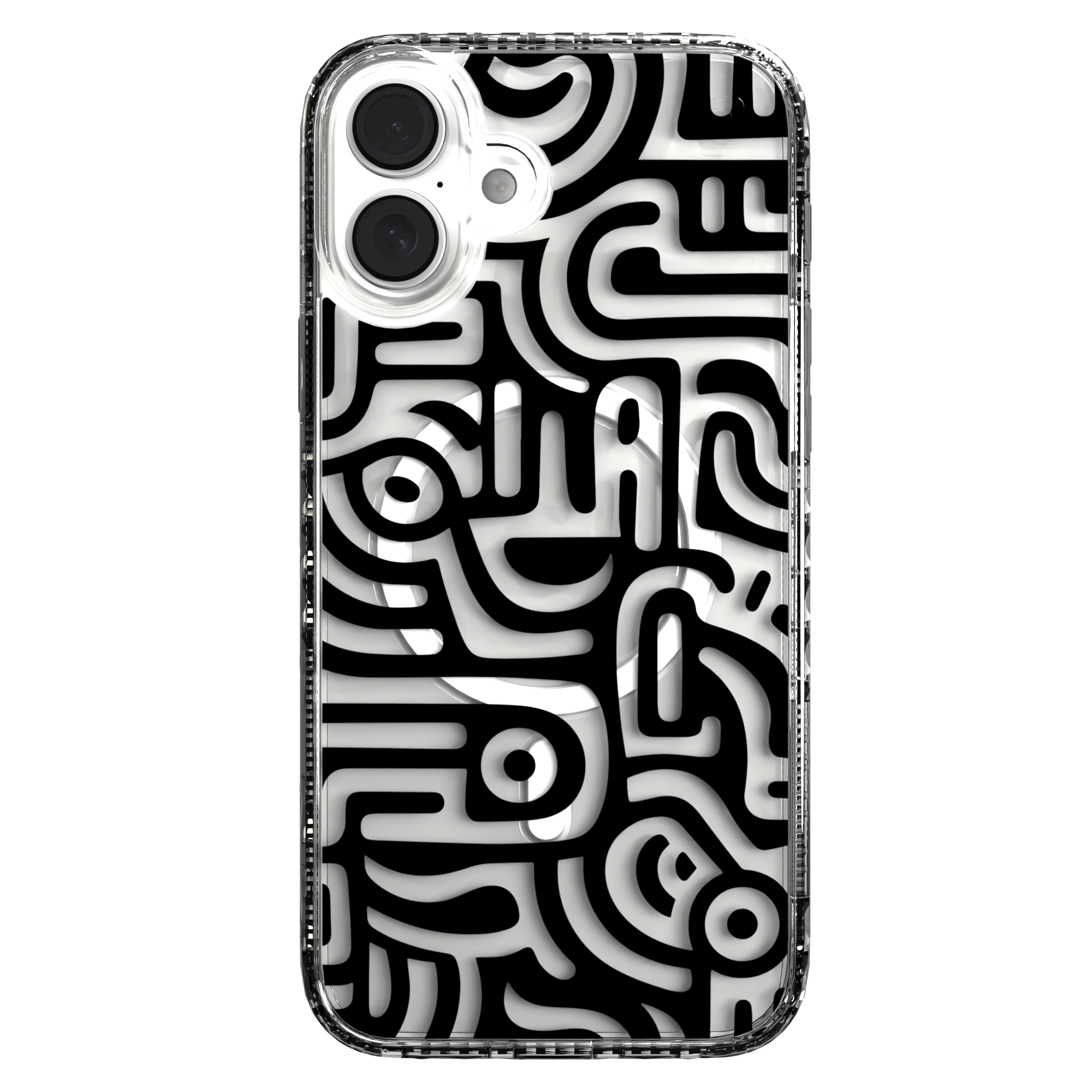 iPhone 16 Series | MagSafe | Monochromatic Case Designs | Glyphs Glyphs / iPhone 16 Plus / Clear