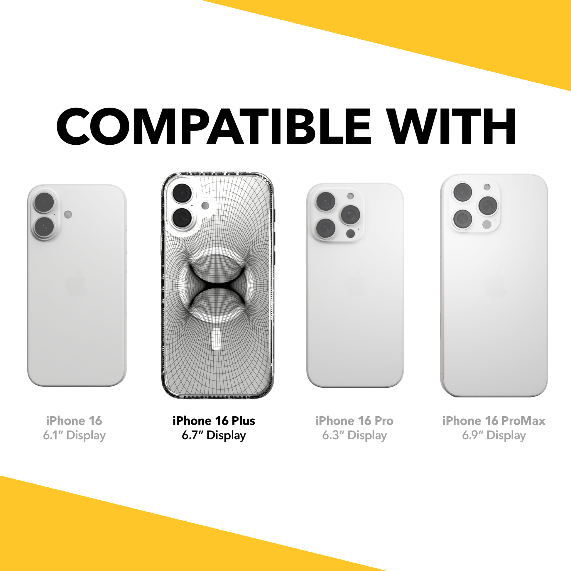 iPhone 16 Series | MagSafe | Monochromatic Case Designs | Symmetry Symmetry / iPhone 16 Plus / Clear