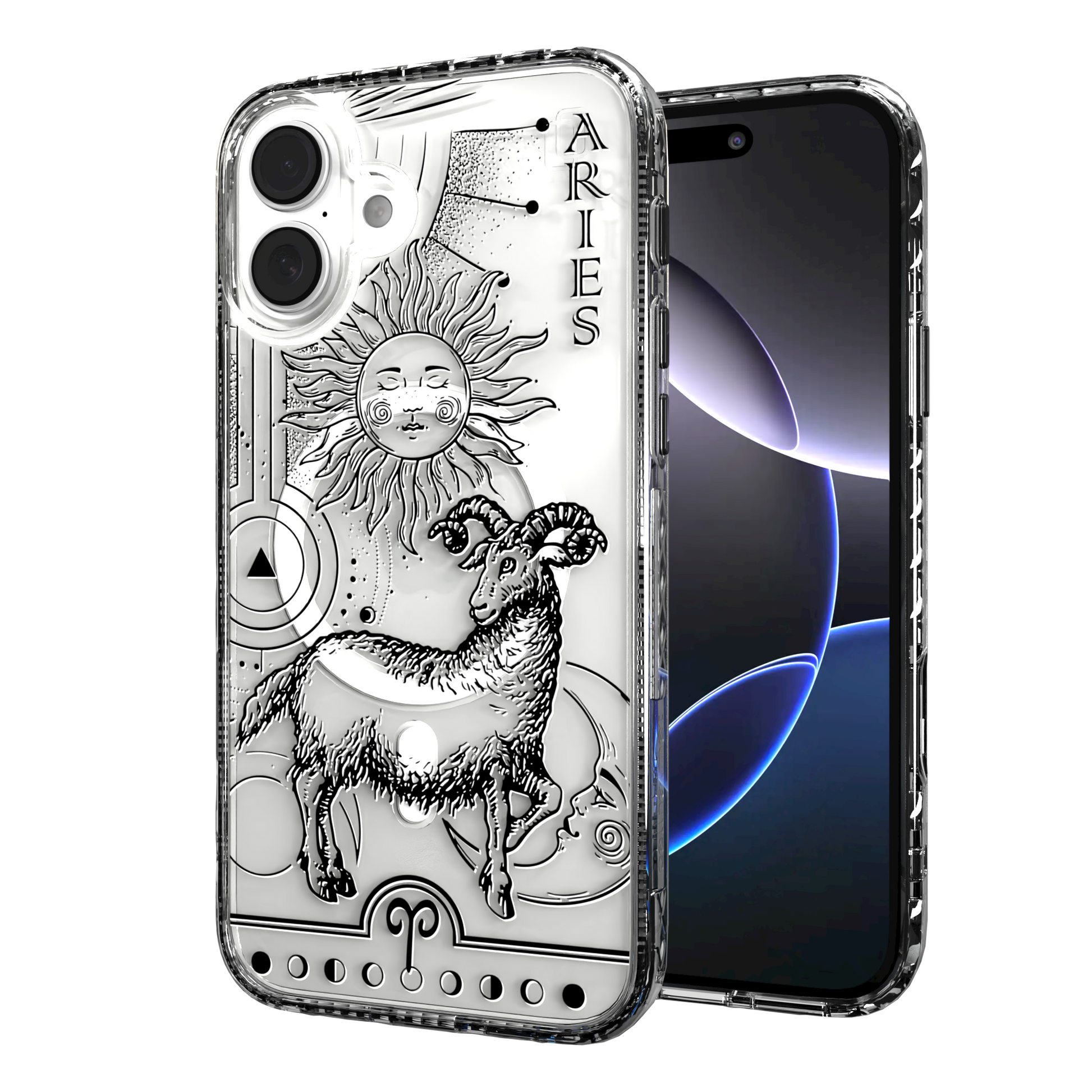 iPhone 16 Series | MagSafe | Zodiac Collection | Aries Aries Black / iPhone 16 Plus / Clear
