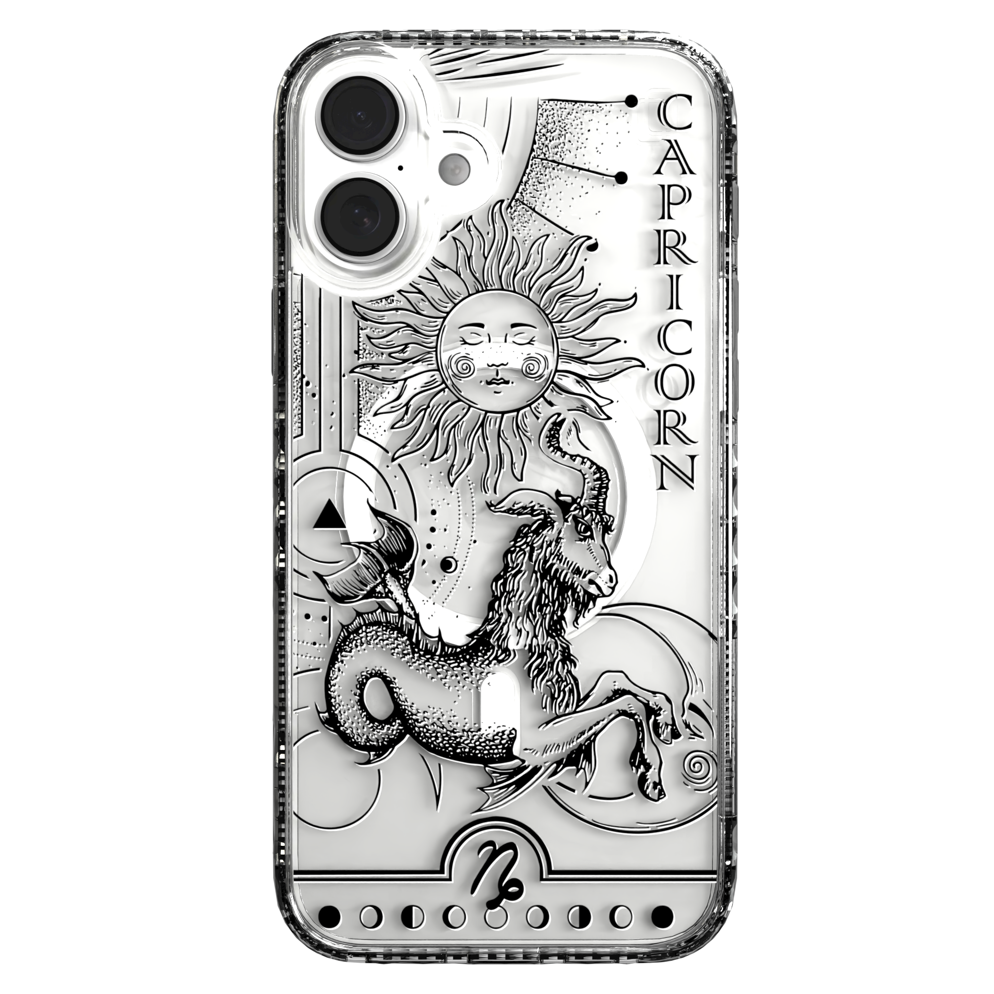 iPhone 16 Series | MagSafe | Zodiac Collection |Capricorn Capricorn Black / iPhone 16 Plus / Clear