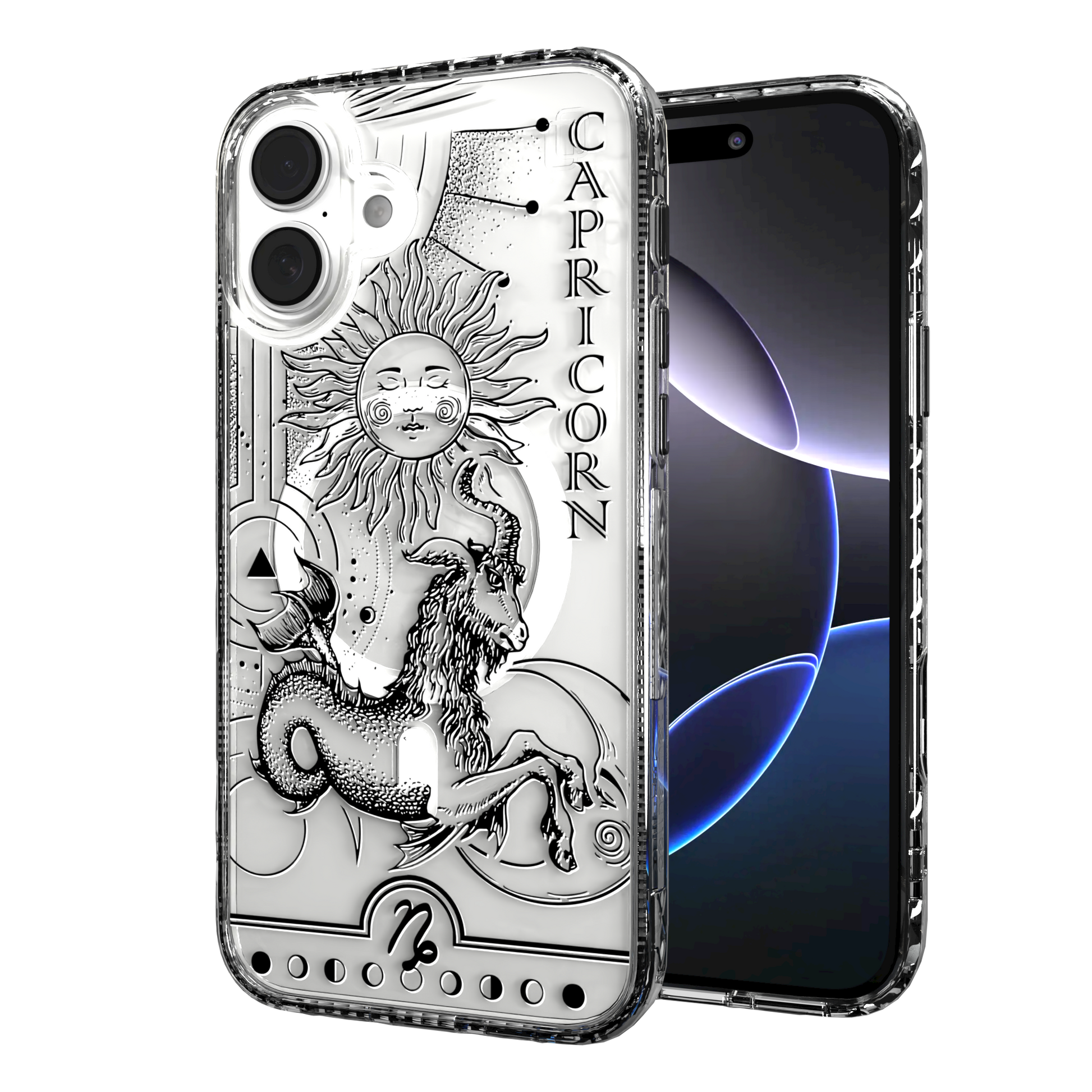 iPhone 16 Series | MagSafe | Zodiac Collection |Capricorn Capricorn Black / iPhone 16 Plus / Clear
