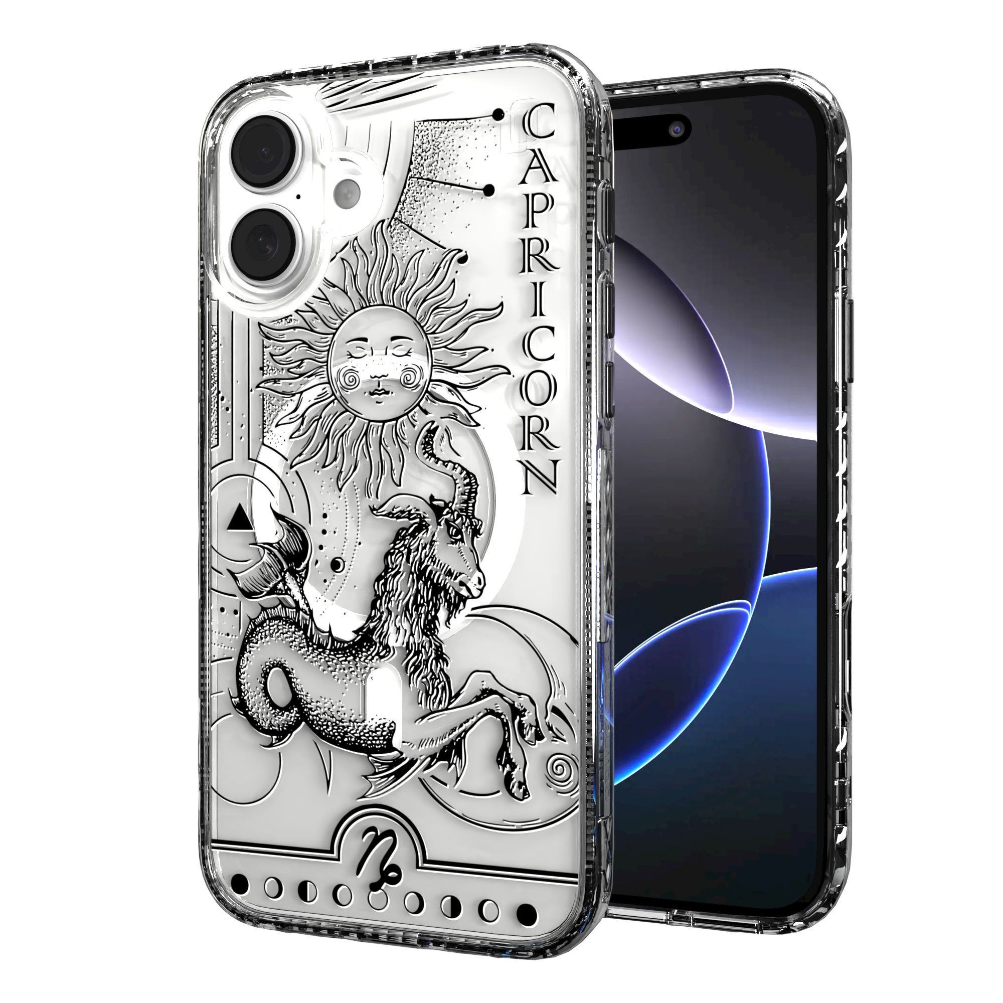 iPhone 16 Series | MagSafe | Zodiac Collection |Capricorn Capricorn Black / iPhone 16 Plus / Clear
