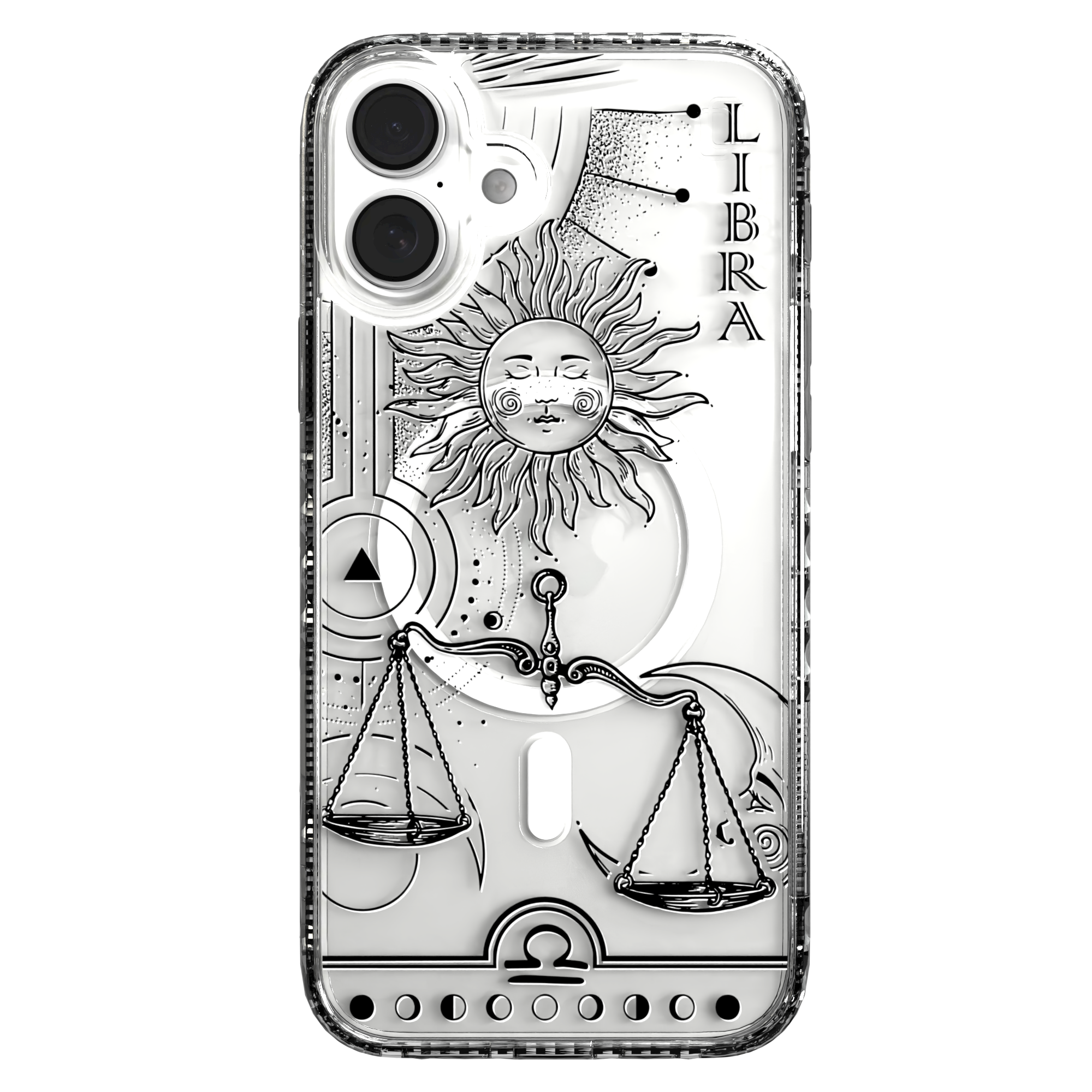 iPhone 16 Series | MagSafe | Zodiac Collection | Libra Libra Black / iPhone 16 Plus / Clear