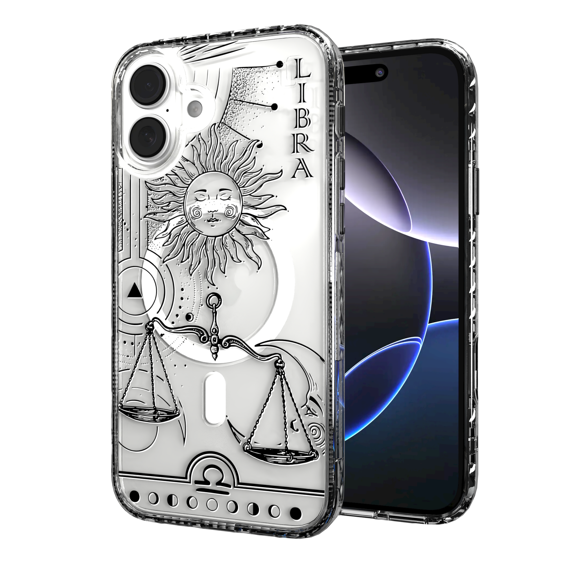 iPhone 16 Series | MagSafe | Zodiac Collection | Libra Libra Black / iPhone 16 Plus / Clear