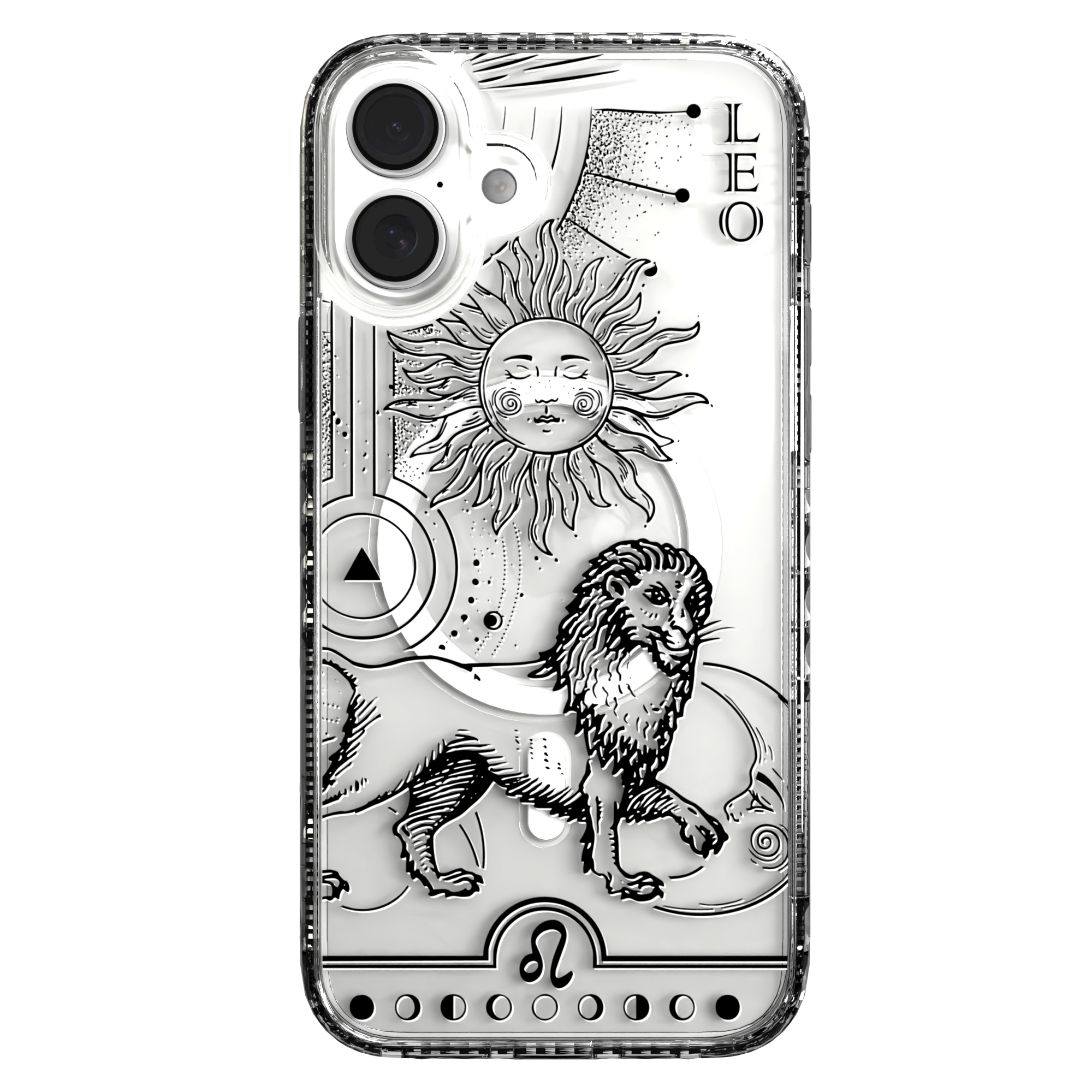 iPhone 16 Series | MagSafe | Zodiac Collection | Leo Leo Black / iPhone 16 Plus / Clear