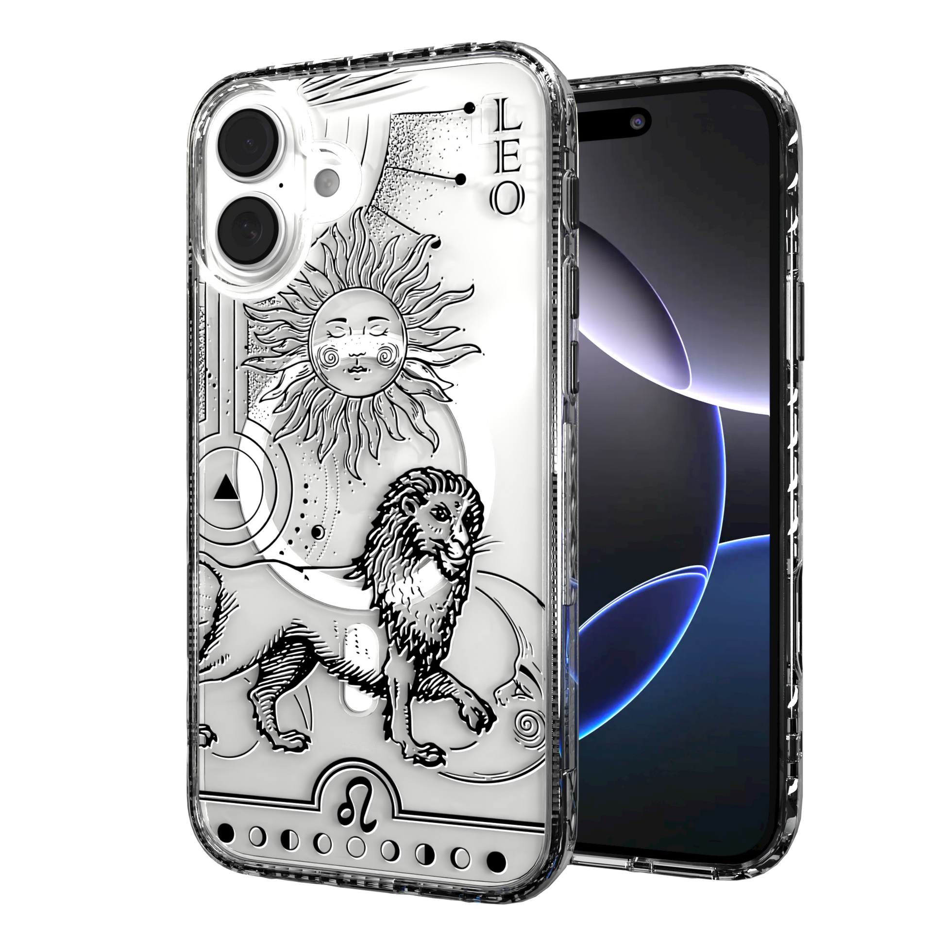 iPhone 16 Series | MagSafe | Zodiac Collection | Leo Leo Black / iPhone 16 Plus / Clear