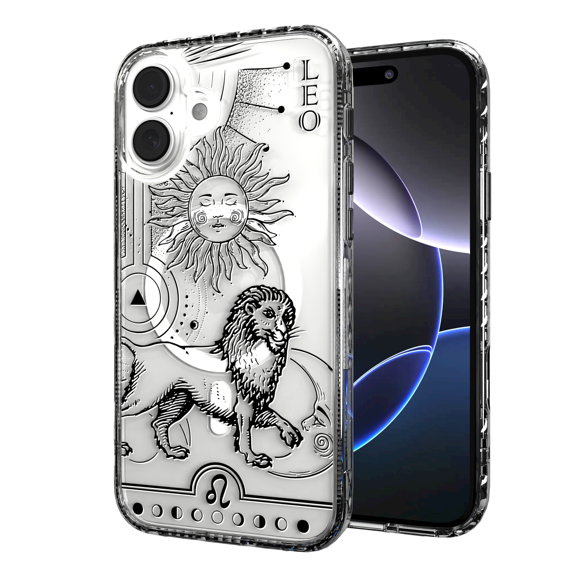 iPhone 16 Series | MagSafe | Zodiac Collection | Leo Leo Black / iPhone 16 Plus / Clear