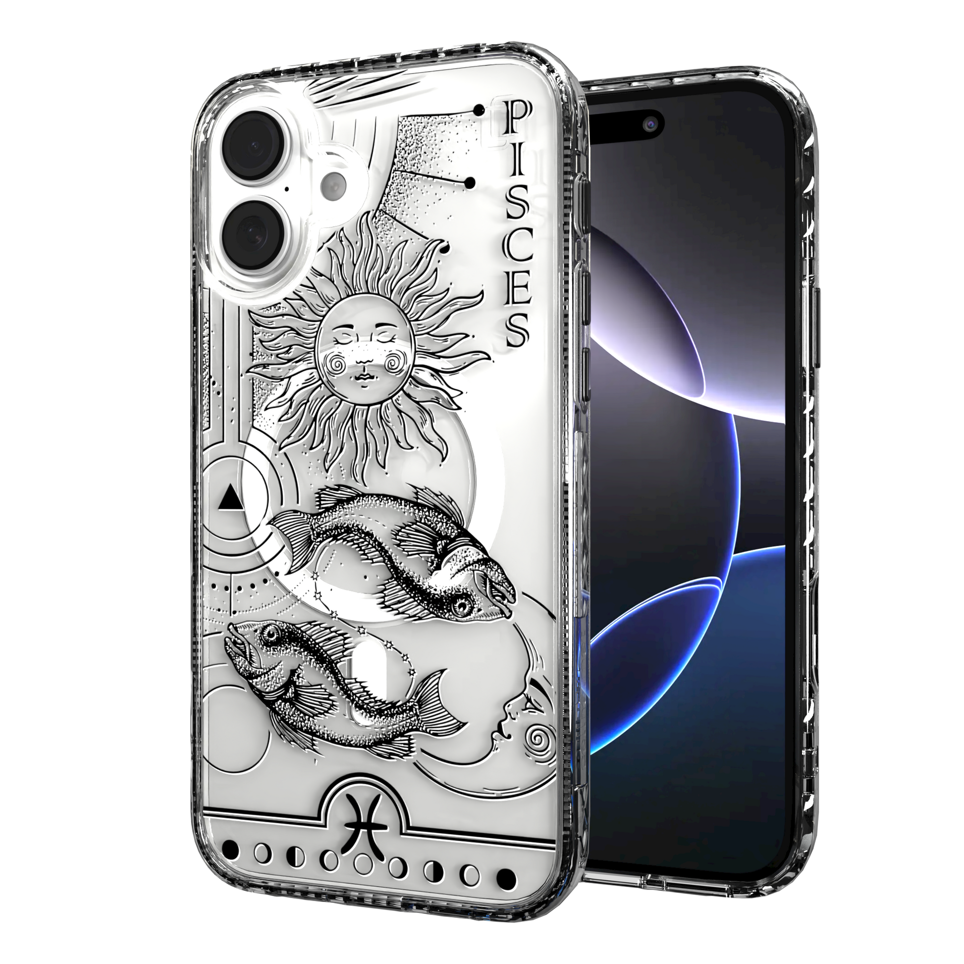 iPhone 16 Series | MagSafe | Zodiac Collection | Pisces Pisces Black / iPhone 16 Plus / Clear