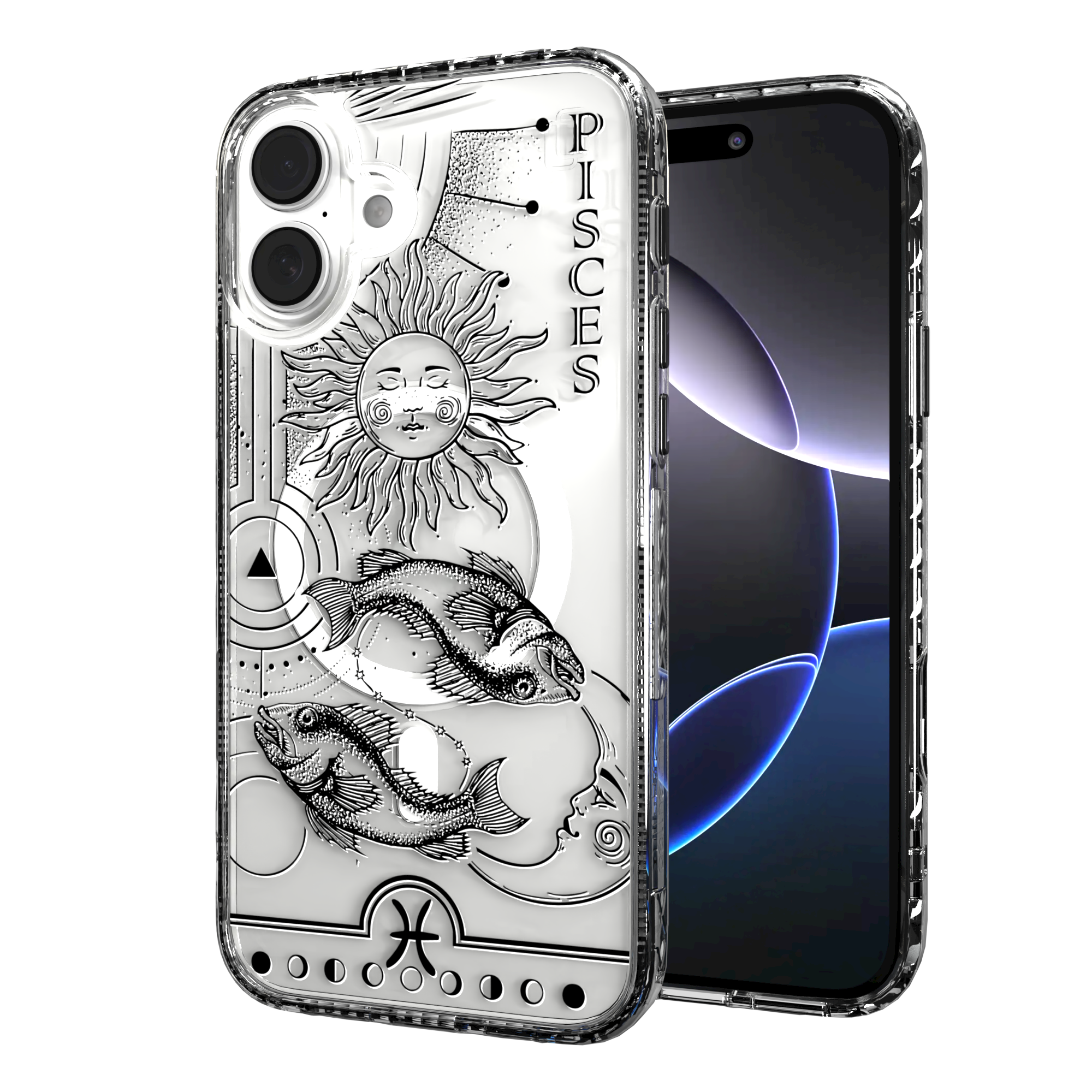 iPhone 16 Series | MagSafe | Zodiac Collection | Pisces Pisces Black / iPhone 16 Plus / Clear