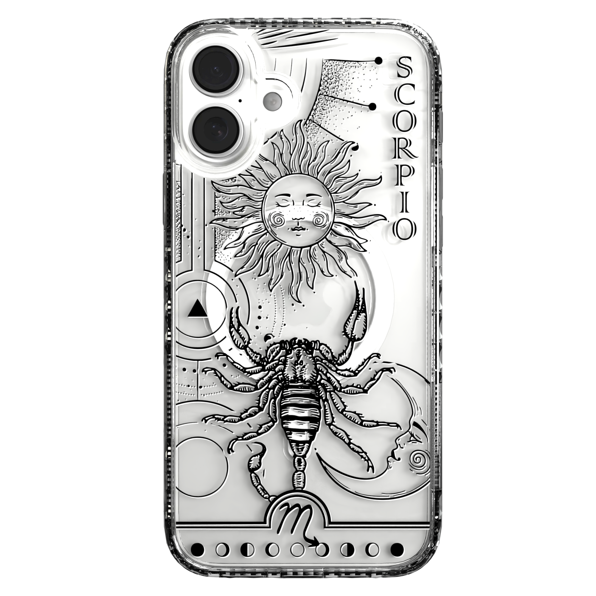 iPhone 16 Series | MagSafe | Zodiac Collection | Scorpio Scorpio Black / iPhone 16 Plus / Clear