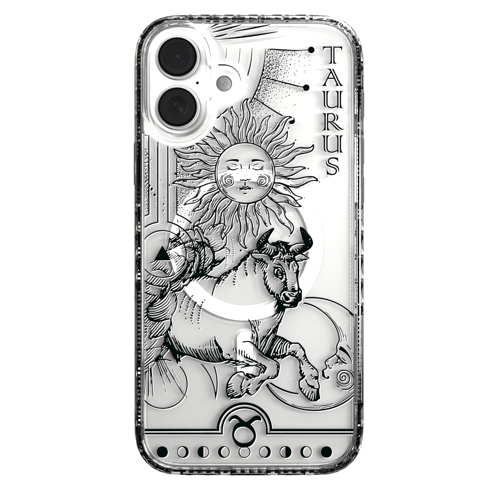 iPhone 16 Series | MagSafe | Zodiac Collection | Taurus Taurus Black / iPhone 16 Plus / Clear