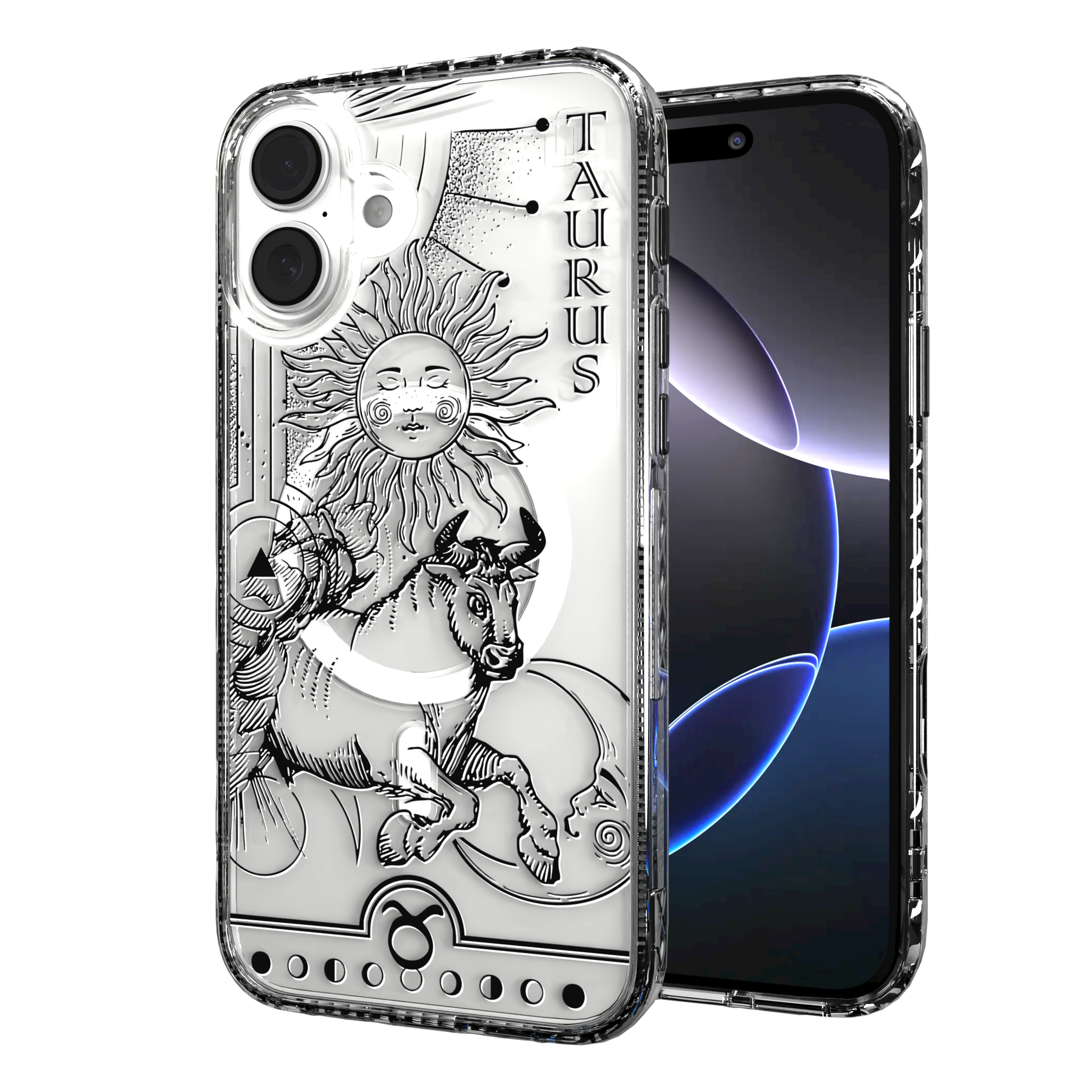iPhone 16 Series | MagSafe | Zodiac Collection | Taurus Taurus Black / iPhone 16 Plus / Clear