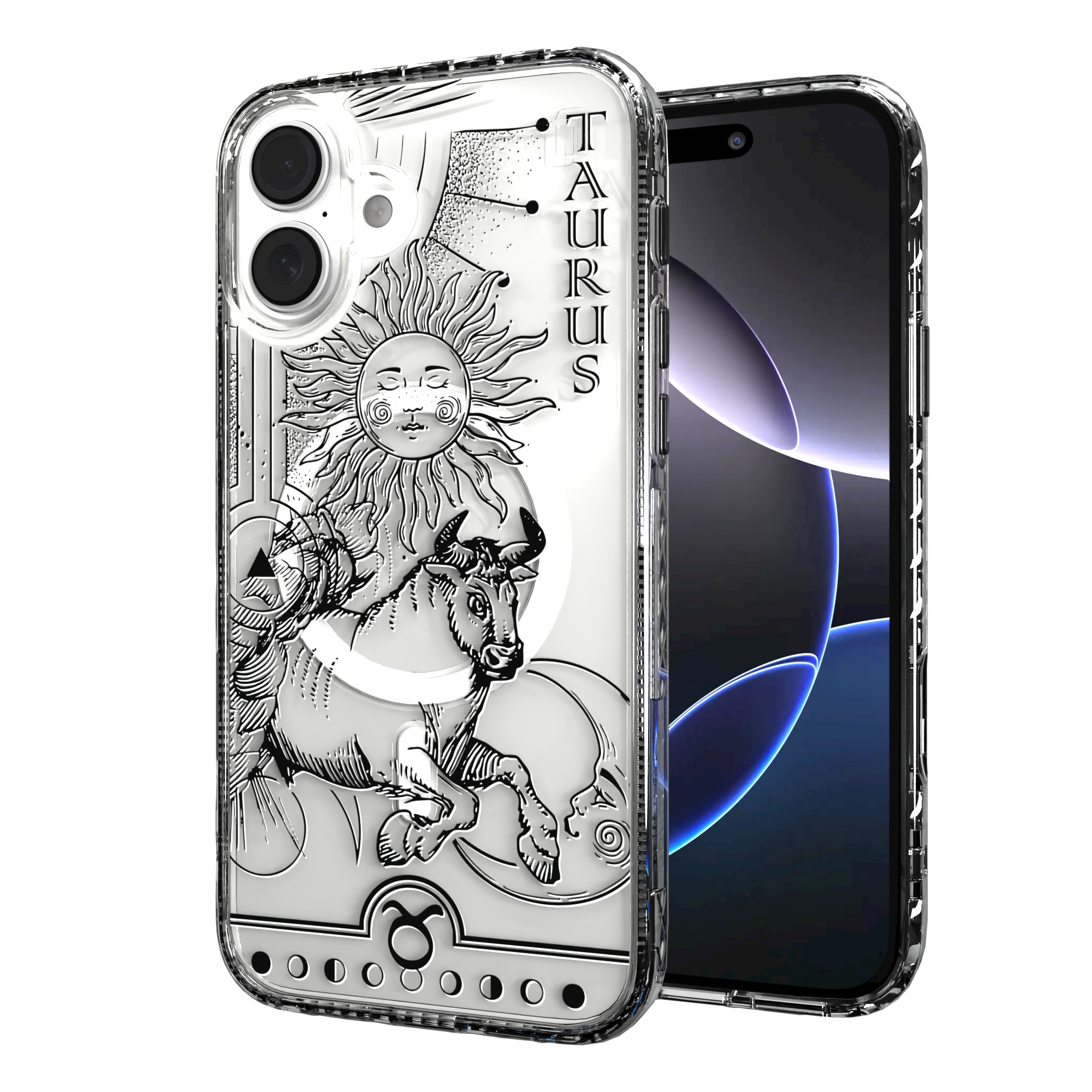 iPhone 16 Series | MagSafe | Zodiac Collection | Taurus Taurus Black / iPhone 16 Plus / Clear