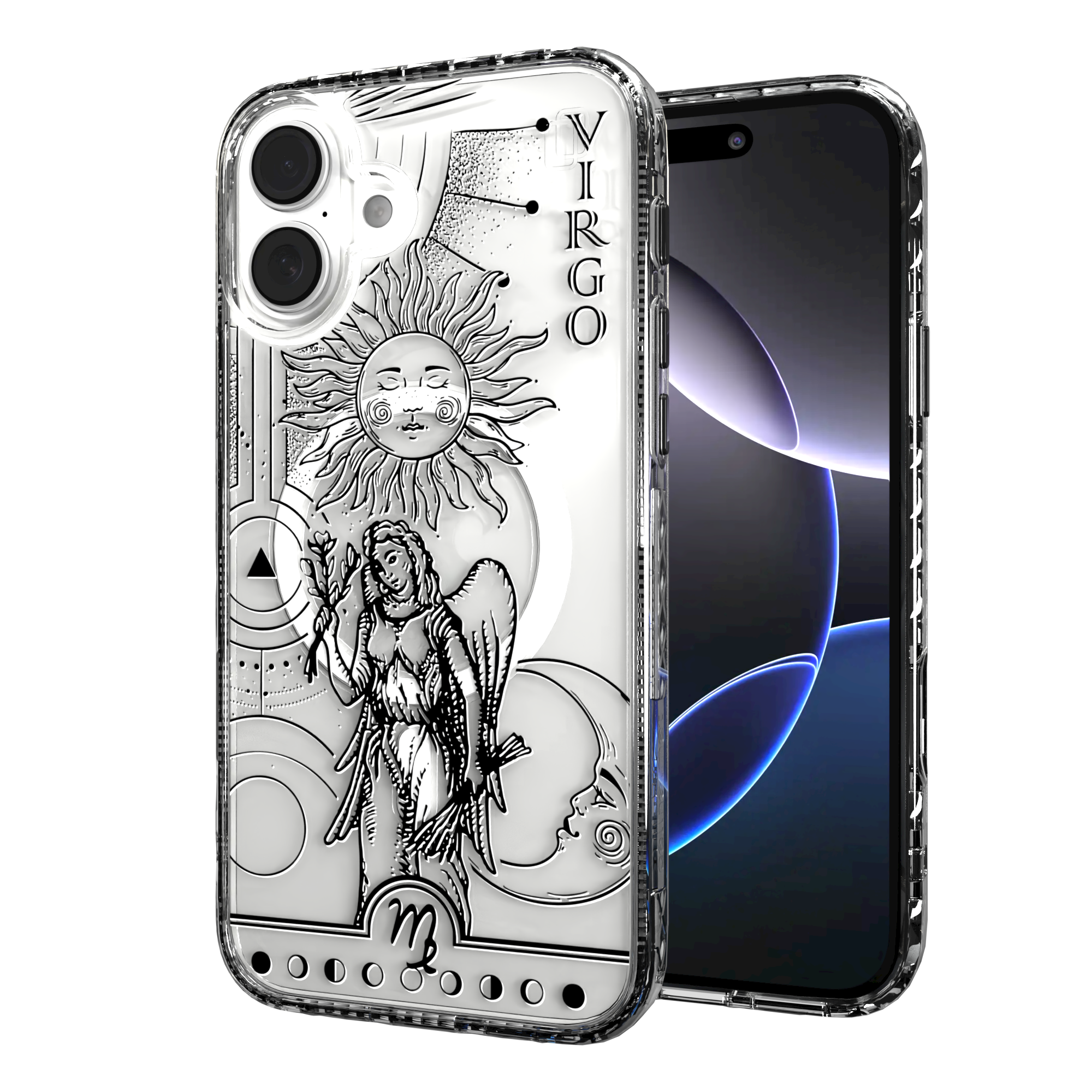 iPhone 16 Series | MagSafe | Zodiac Collection | Virgo Virgo Black / iPhone 16 Plus / Clear
