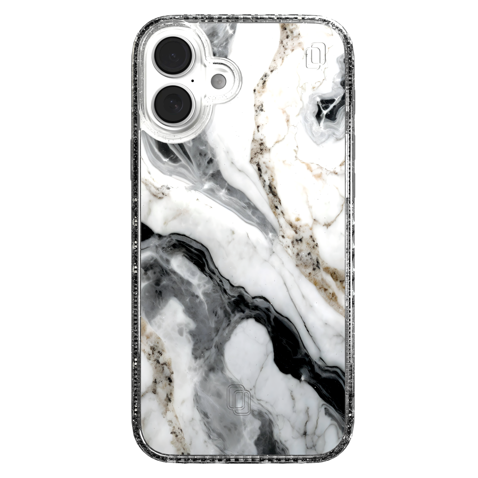 iPhone 16 Series | MagSafe | Stone Beauty Case Collection | Pure Snow White Marble Pure Snow / iPhone 16 Plus / Clear Sparkle