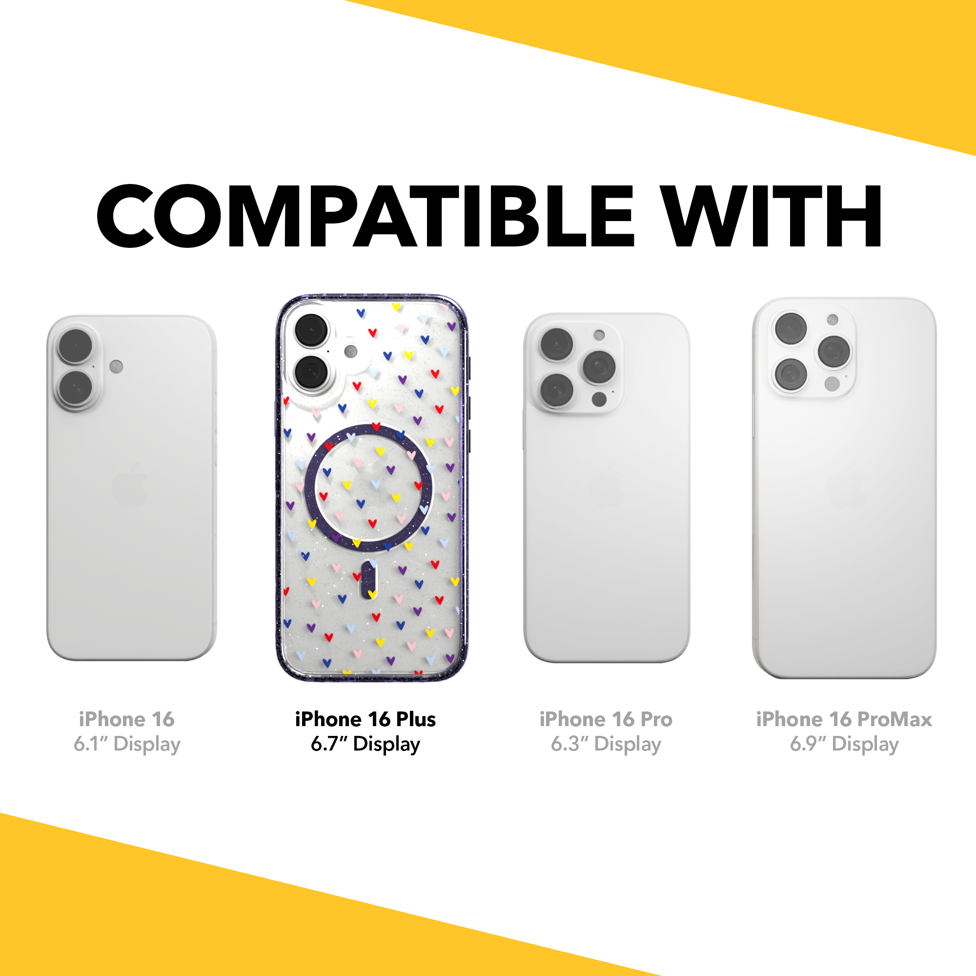 iPhone 16 Series | MagSafe | Heart Collection | Adoring Amore Adoring Amore / iPhone 16 Plus / Lilac Sparkle