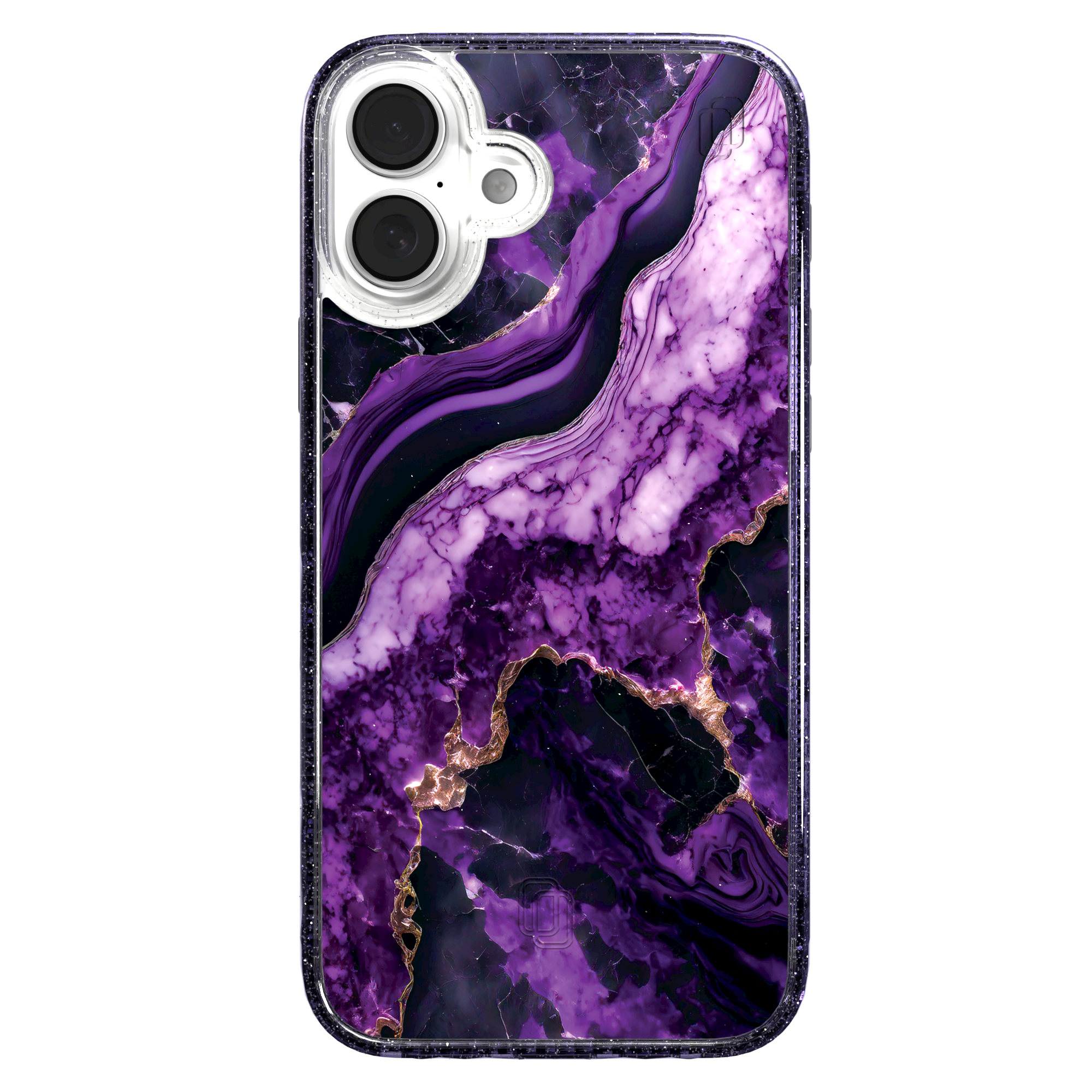 iPhone 16 Series | MagSafe | Stone Beauty Case Collection | Falling Dusk Purple & Gold Marble Falling Dusk / iPhone 16 Plus / Lilac Sparkle