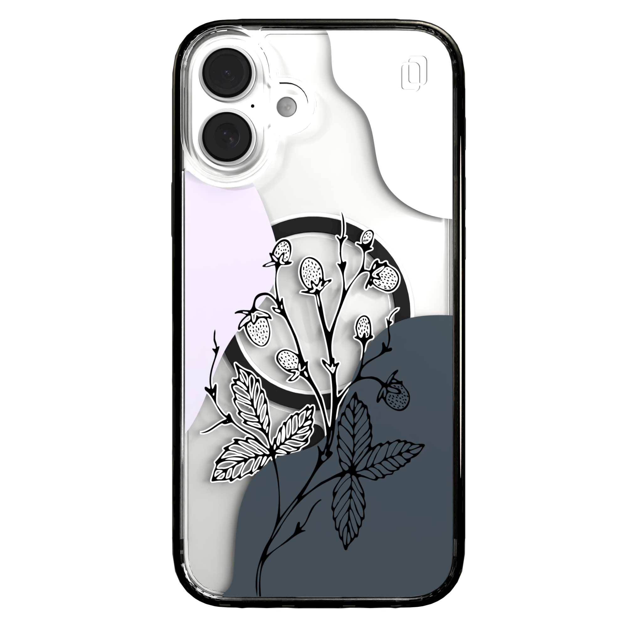 iPhone 16 Series | MagSafe | Botanical Fusion Abstract Case | Purple Night Skies