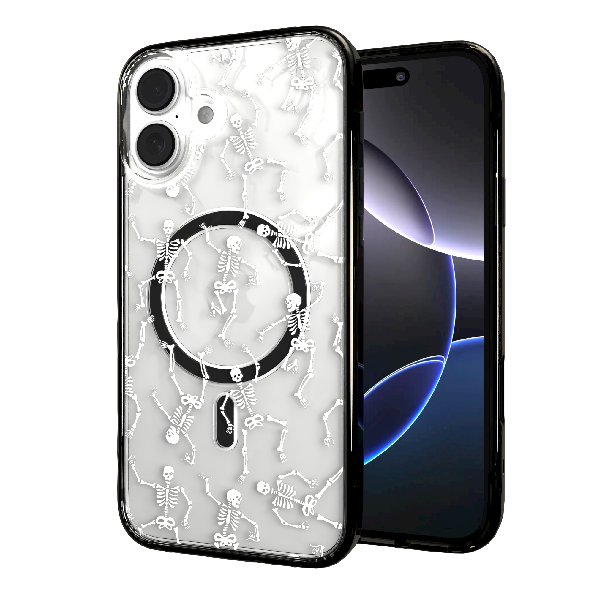 iPhone 16 Series | MagSafe | Halloween Case | Dancing Skeletons Dancing Skeletons / iPhone 16 Plus / Black