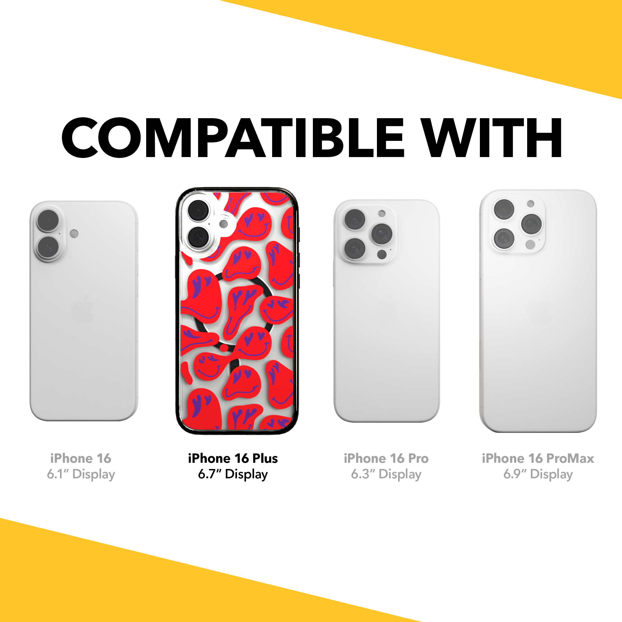 iPhone 16 Series | MagSafe | Heart Collection | Melting Bliss Heart Case Melting Bliss / iPhone 16 Plus / Black